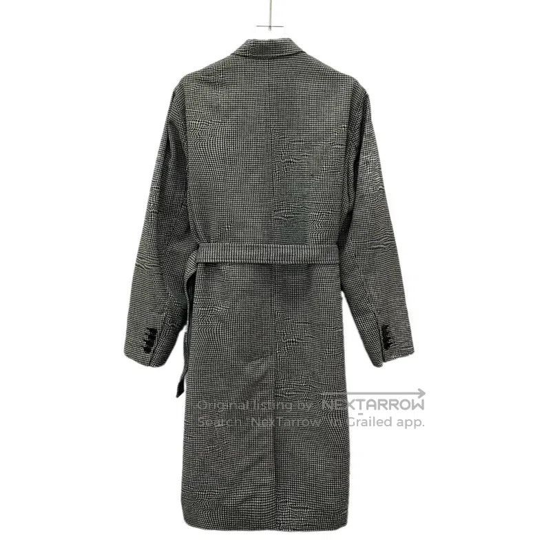 Dior Dior Gray checkered wool lapel lapel belt coat Size US S / EU 44-46 / 1 - 2 Thumbnail