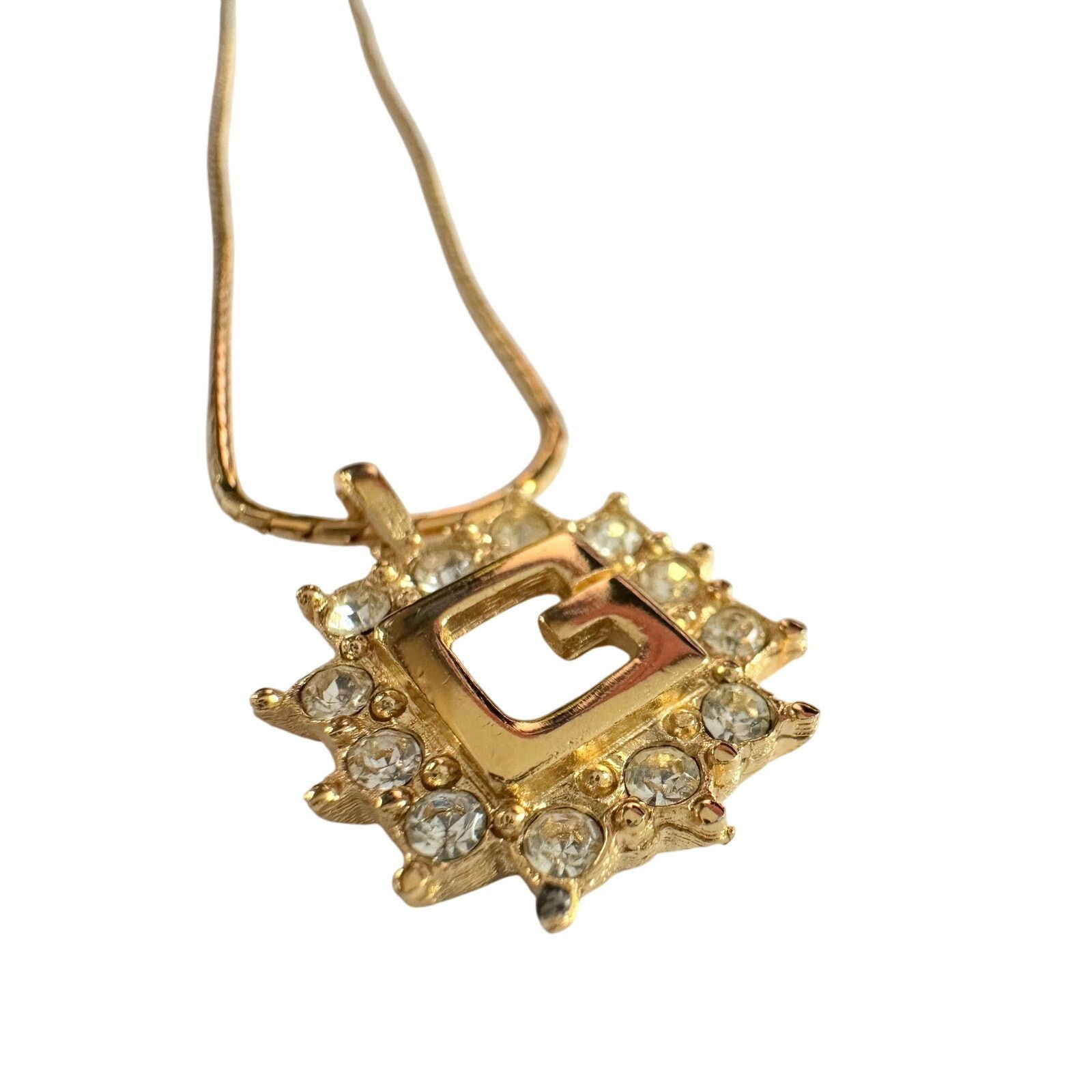 Givenchy Givenchy G with Burst of Rhinestones Necklace Size ONE SIZE - 8 Thumbnail