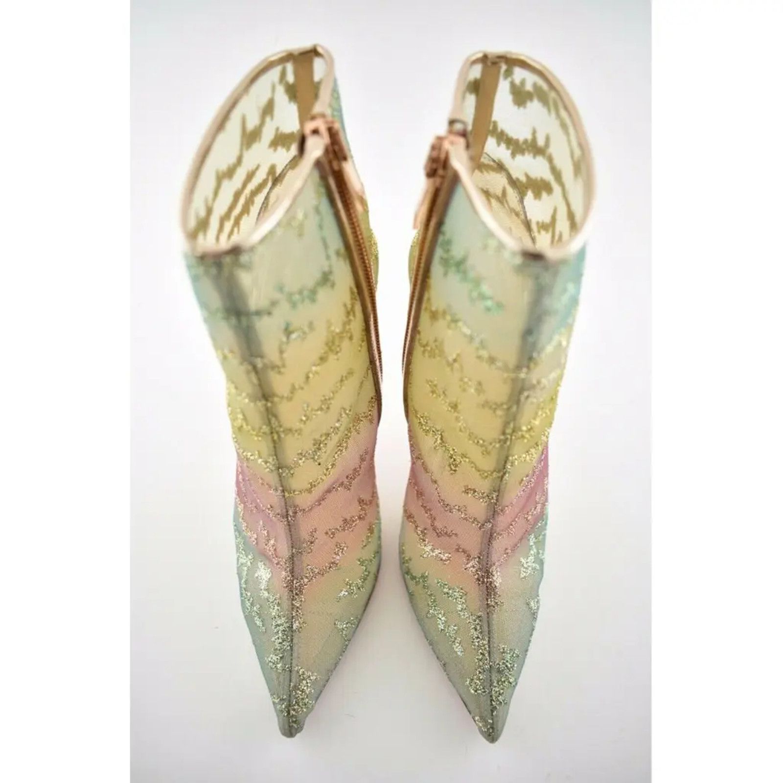 Christian Louboutin Christian Louboutin Nancy Bootie 100 Multicolor Glitter Mesh Size US 10 / IT 40 - 6 Thumbnail