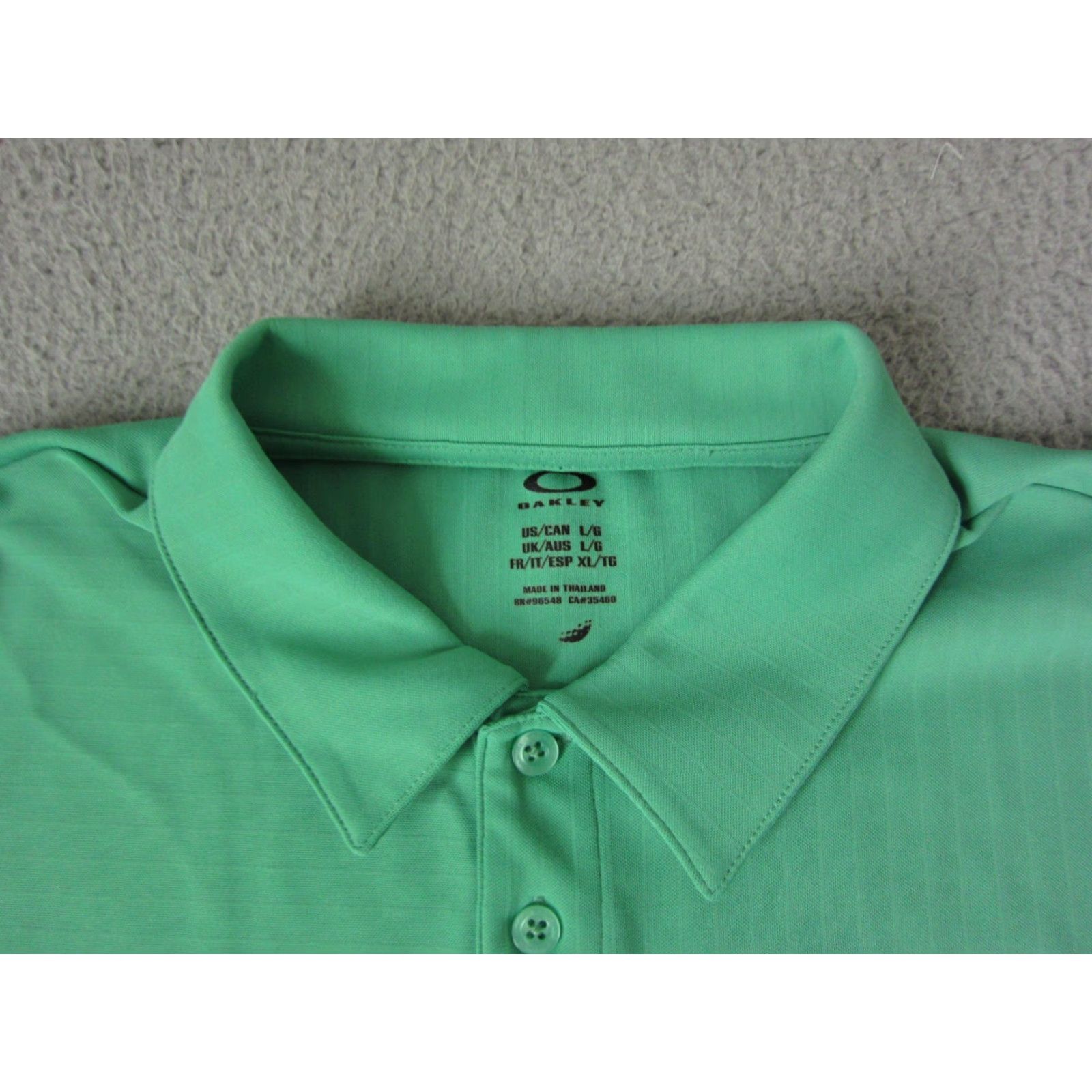 Oakley VINTAGE Oakley Polo Shirt Mens Green 90s Moisture Wicking Golf Shirt Adult Large Polo Shirt Green Mens Size US L / EU 52-54 / 3 - 4 Thumbnail