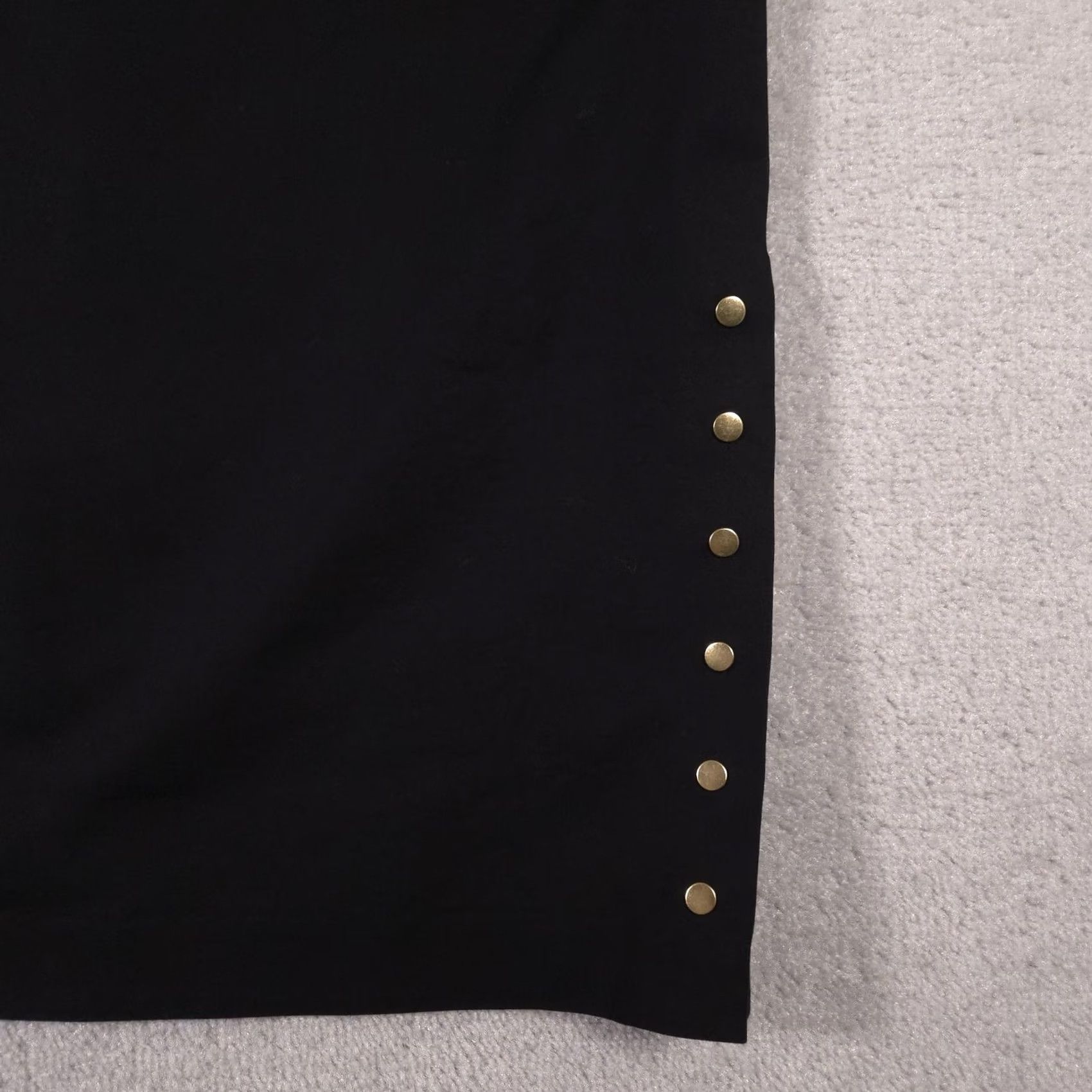 Worthington Worthington Skirt Womens 16 Black Pencil Zip Lined Career Office Snaps Slit Back Zipper Womens Size 38" / US 16 / IT 52 - 4 Thumbnail