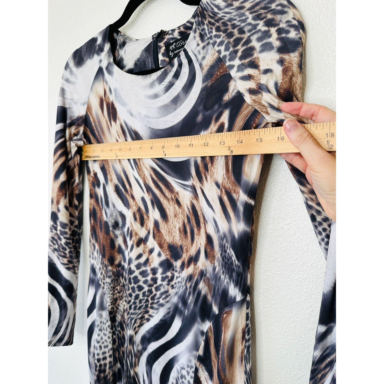 Other Torn by Ronny Kobo Black Multi Animal Print Bodycon Dress S Size S / US 4 / IT 40 - 13 Thumbnail