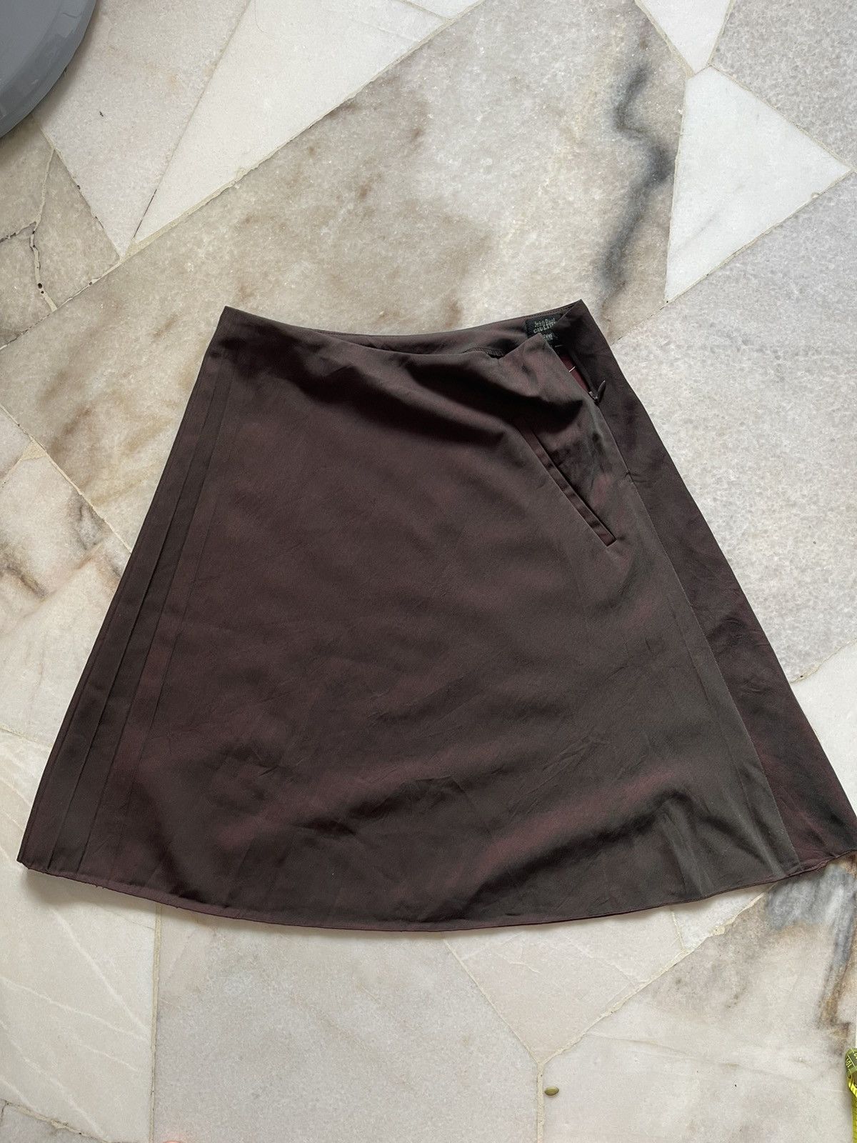Jean Paul Gaultier 90s Jean Paul Gaultier Metalic Skirt 11 Size 26" / US 2 / IT 38 - 2 Thumbnail