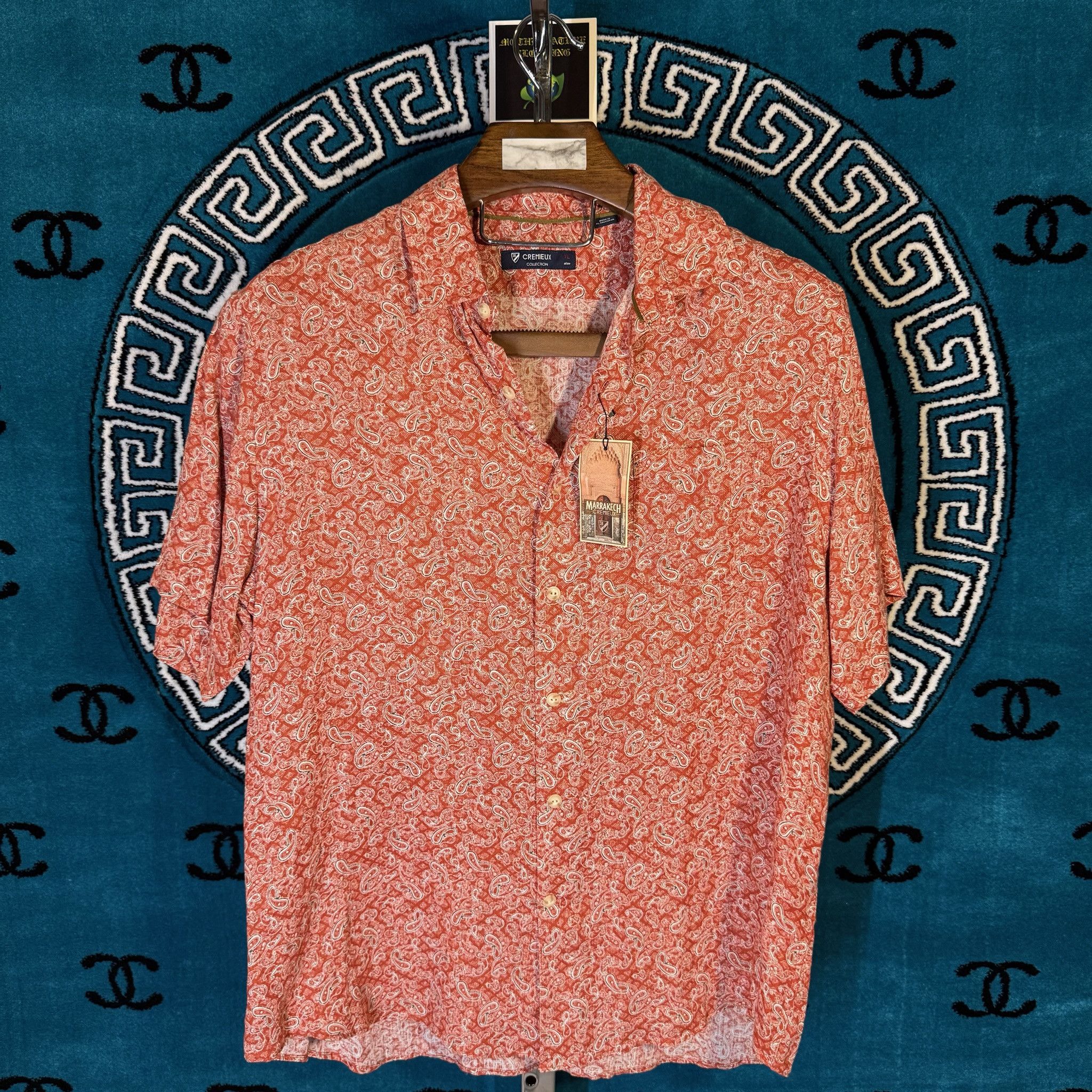 Cremieux NEW MARRAKECH PAISLEY COLLECTION S/S BUTTON UP Size US XL / EU 56 / 4 - 1 Thumbnail