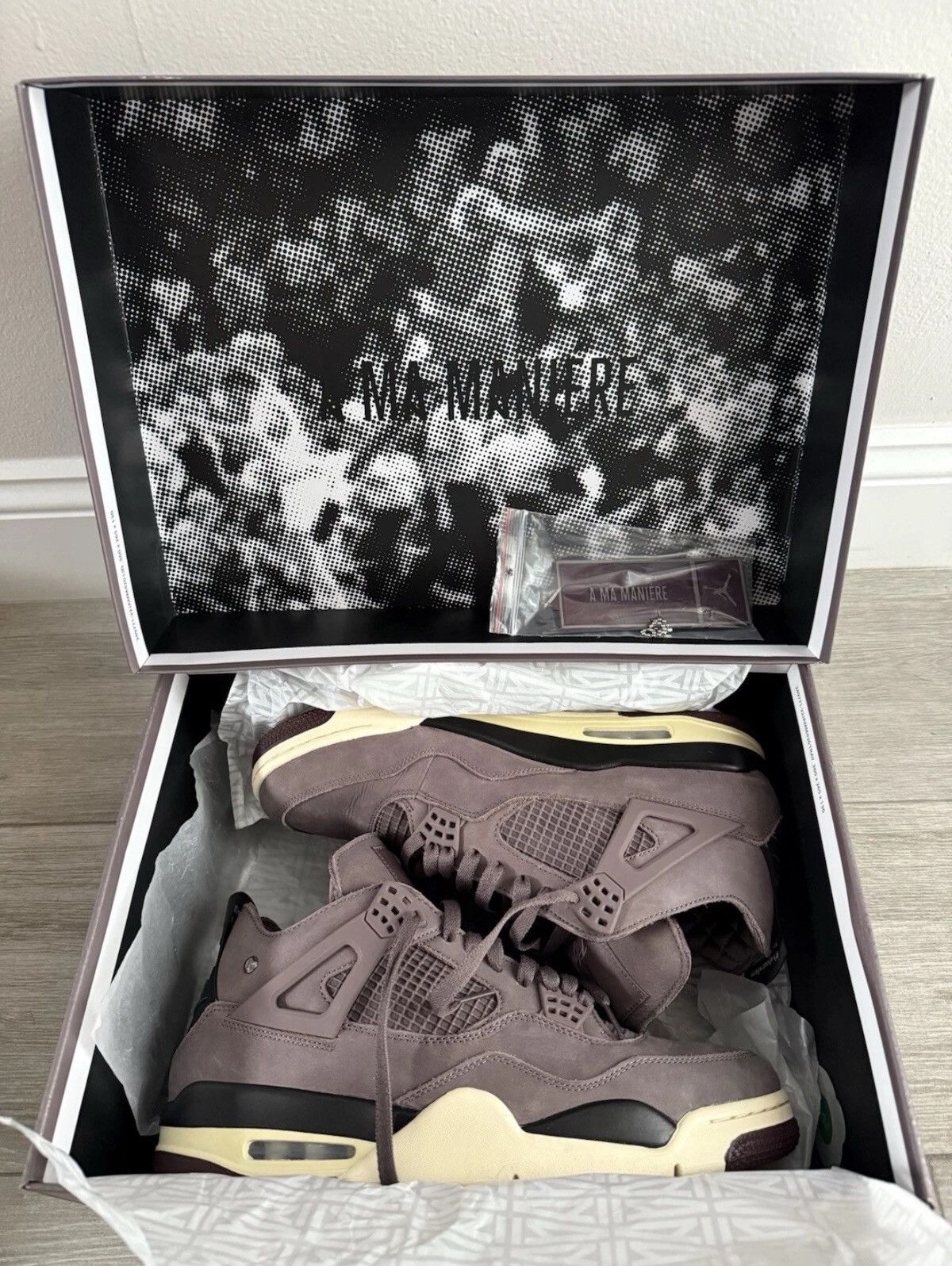 A Ma Maniere × Jordan Brand A Ma Maniere Air Jordan 4 Retro DV6773-220 Violet Ore Sz 12 Size US 12 / EU 45 - 3 Thumbnail