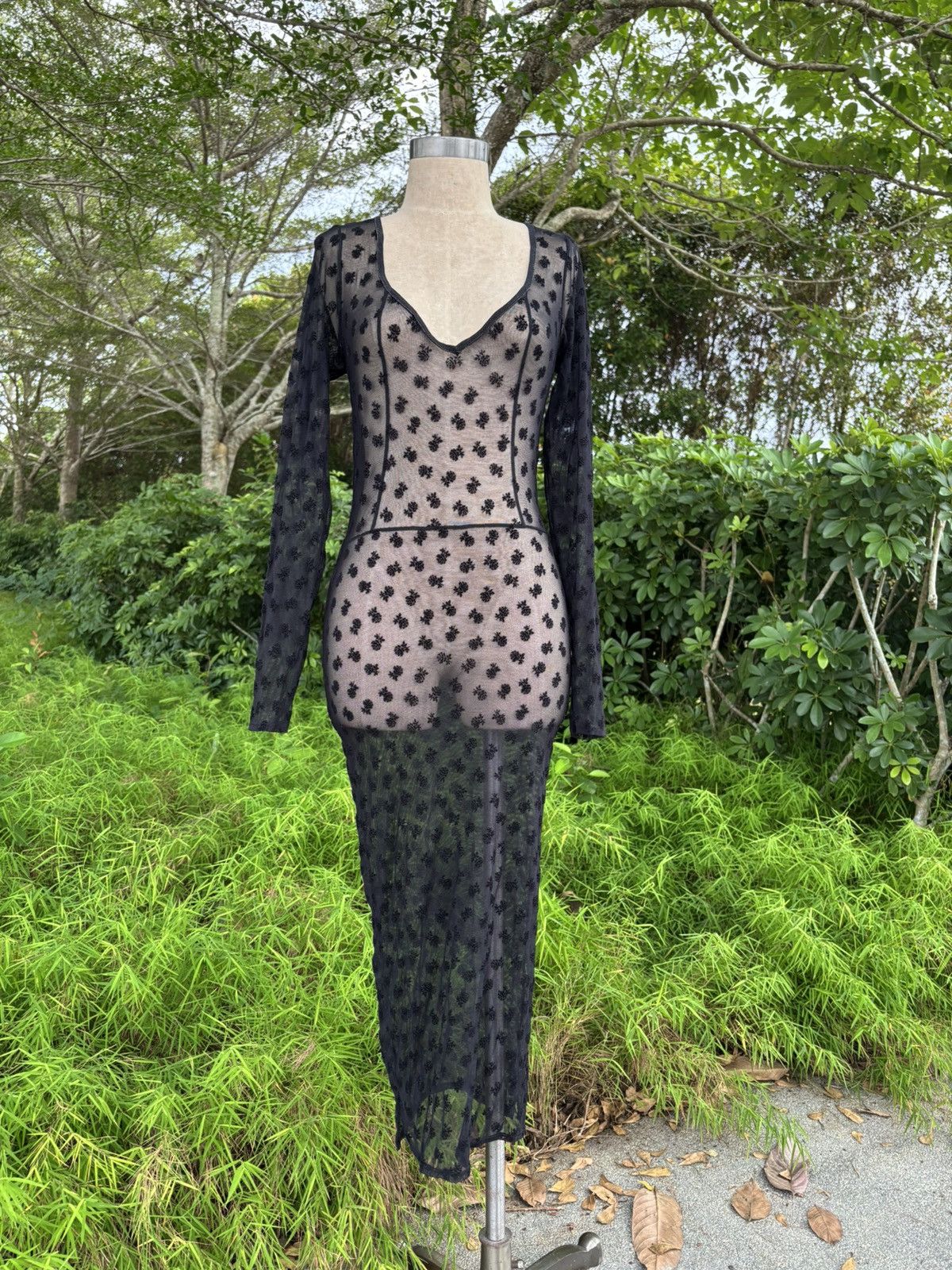 Vintage Black mesh dreas by david darlymple for field Size M / US 6-8 / IT 42-44 - 1 Thumbnail