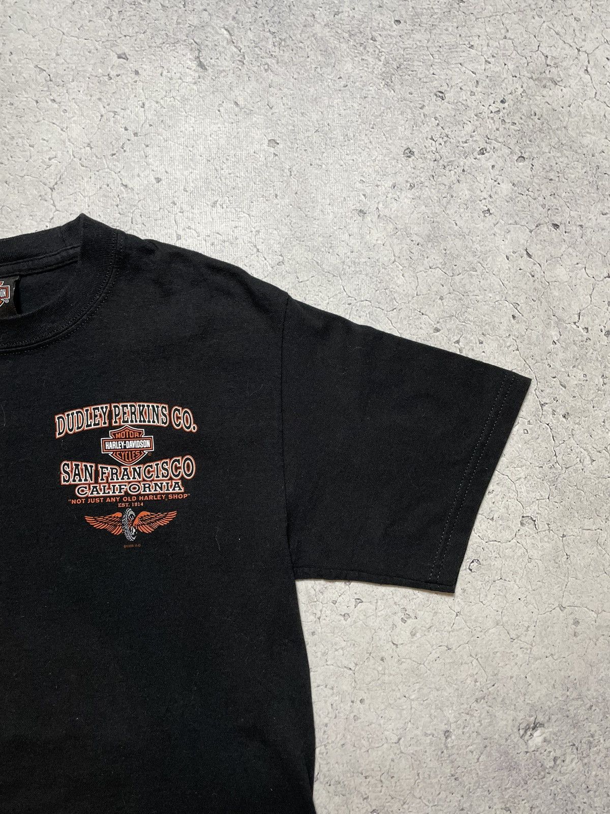 Harley Davidson × Vintage Vintage Harley Davidson Dudley Perkins CO T-Shirt 1999 Size US S / EU 44-46 / 1 - 4 Thumbnail