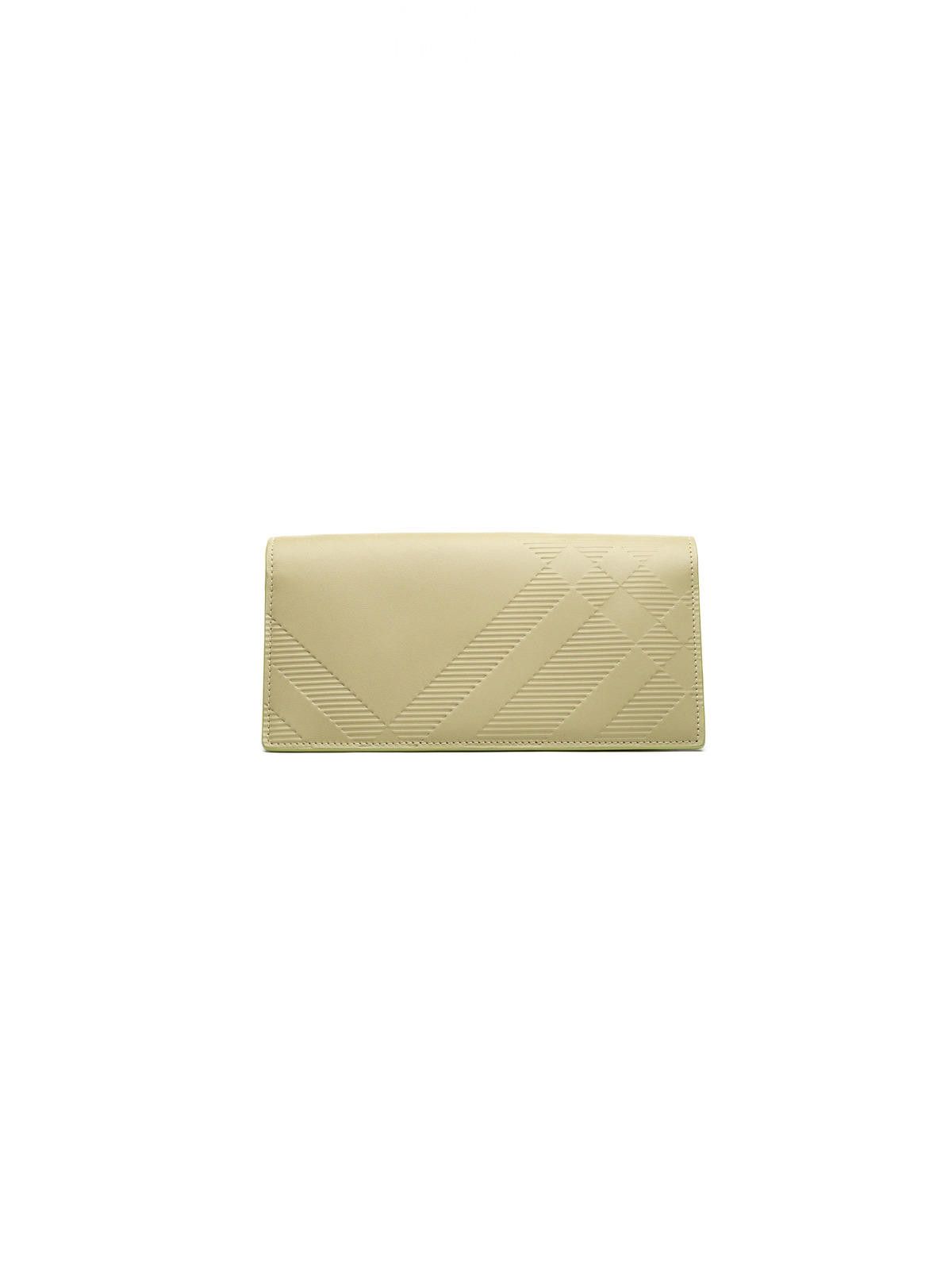 Burberry NEW Burberry Unisex Embossed Check Continental Wallet Green Size ONE SIZE - 1 Thumbnail