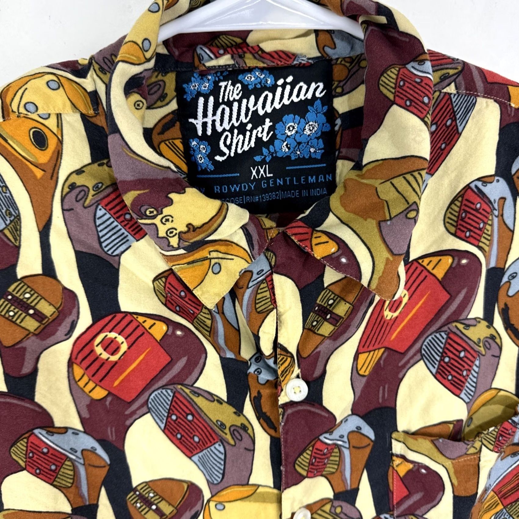 Vintage Rowdy Gentleman Golf Club XXL Button Print Hawaiian Shirt Size US XXL / EU 58 / 5 - 3 Thumbnail