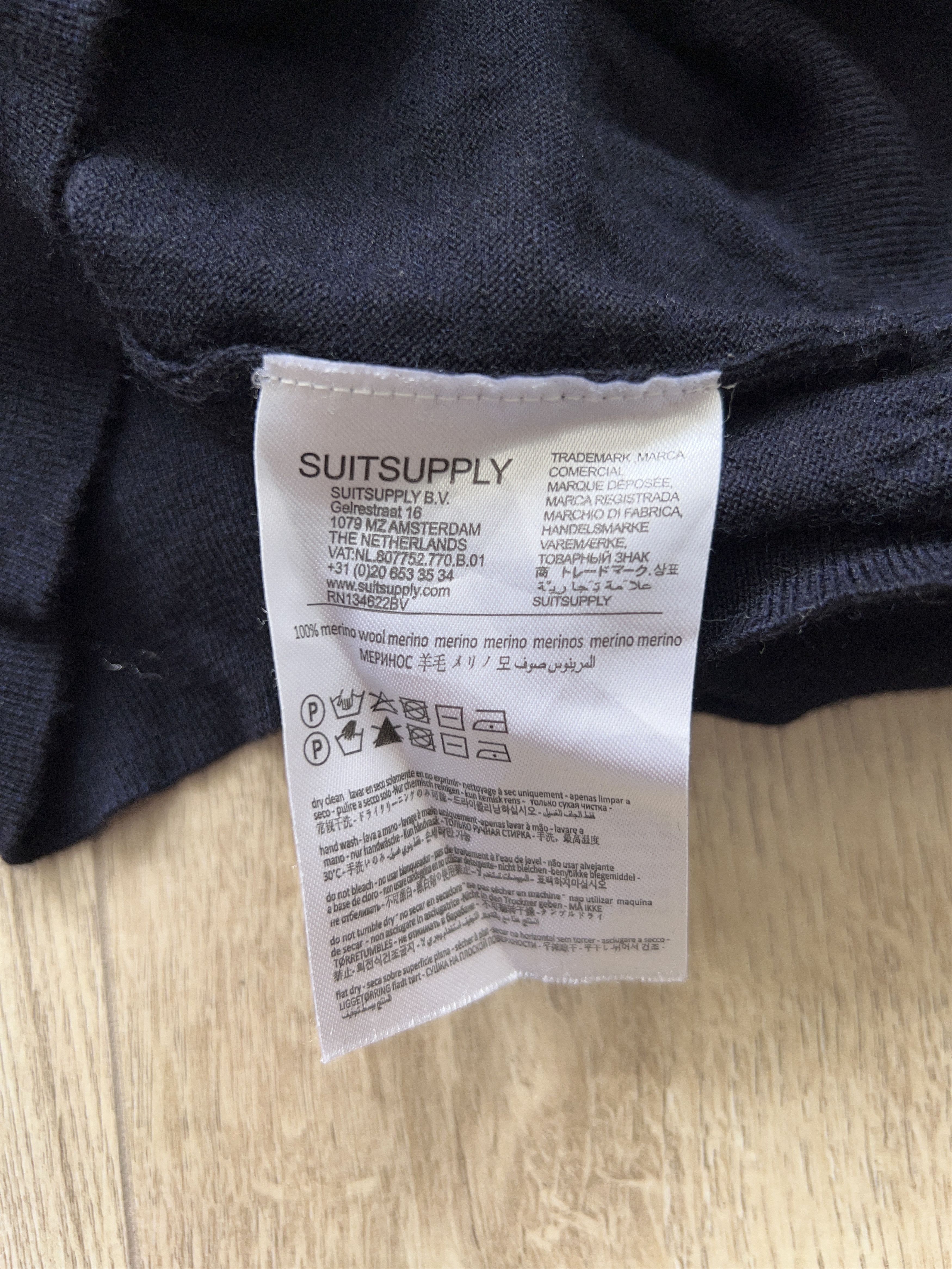 Suitsupply Mens SUITSUPPLY Merino Wool Pullover Sweater Long Sleeve Size US L / EU 52-54 / 3 - 9 Thumbnail