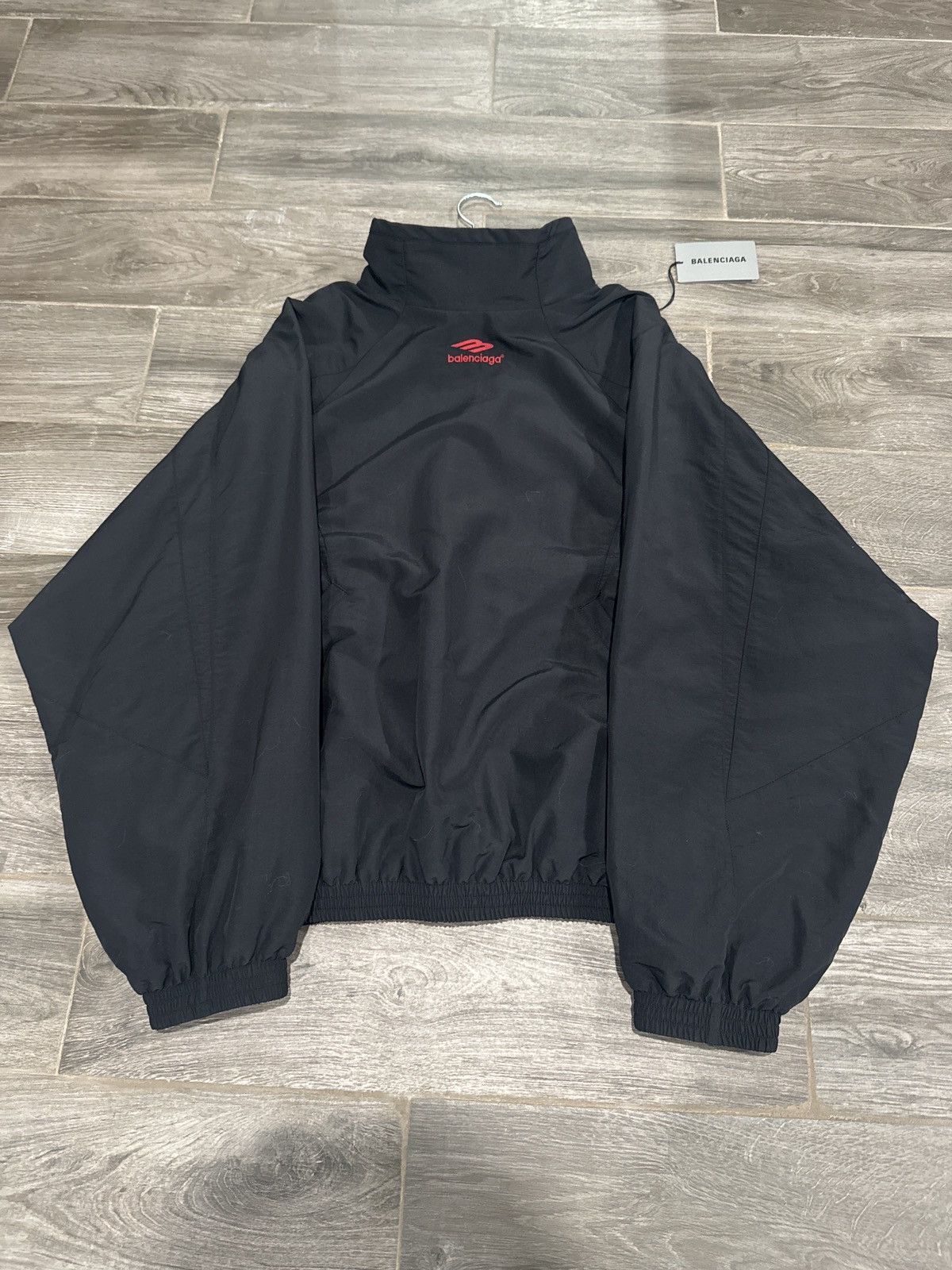 Image of Balenciaga 3B Track Icon Jacket in Black, Men's (Size Small)