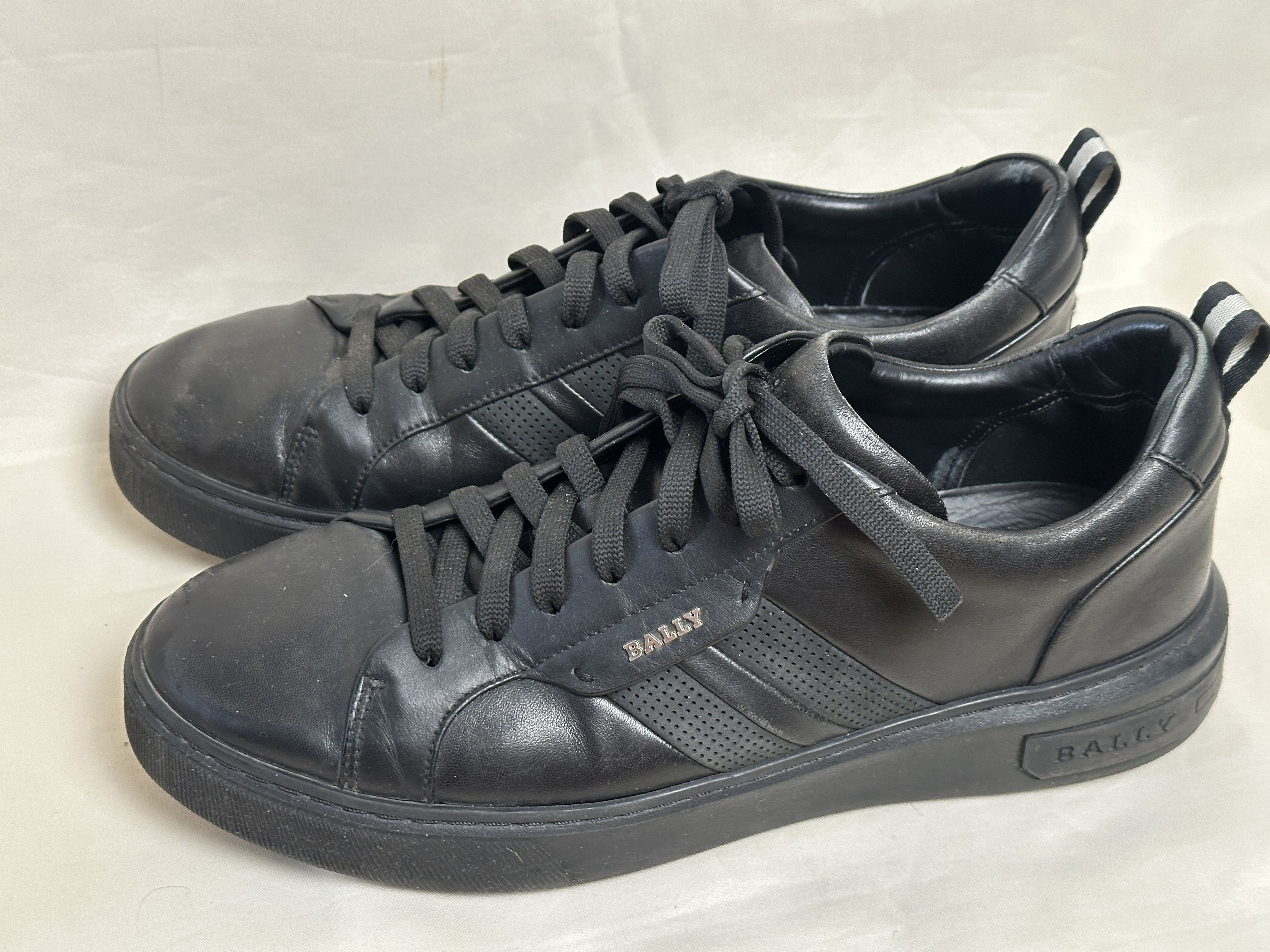 Bally Men's Leather Sneakers Bally Maxim Black US Size 10D Size US 10 / EU 43 - 3 Thumbnail