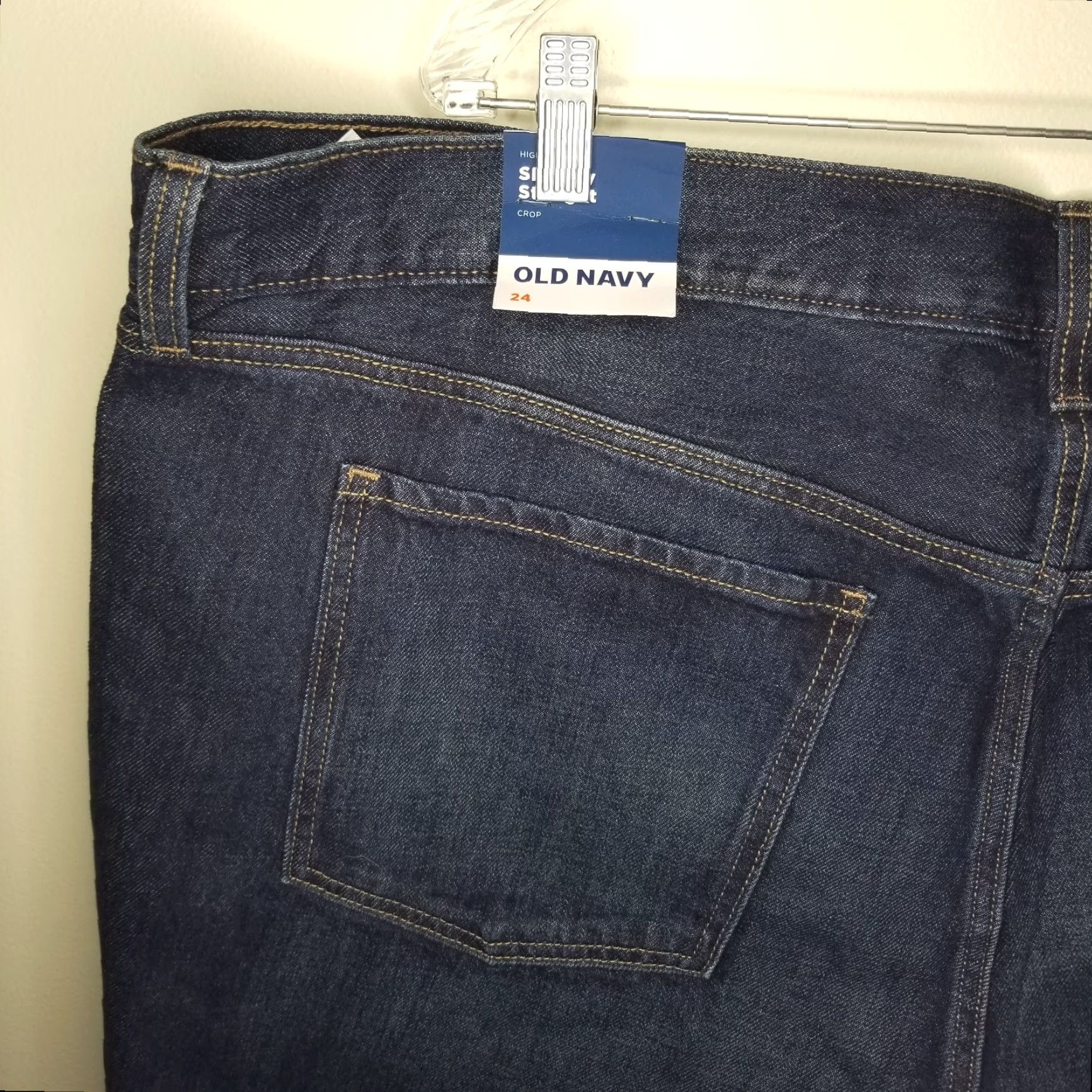 Old Navy Old Navy Jeans - Women - Plus Size 24 - Blue - High Rise Slouchy Straight Crop - 26in Inseam - Womens Size 42" / US 20 - 6 Thumbnail