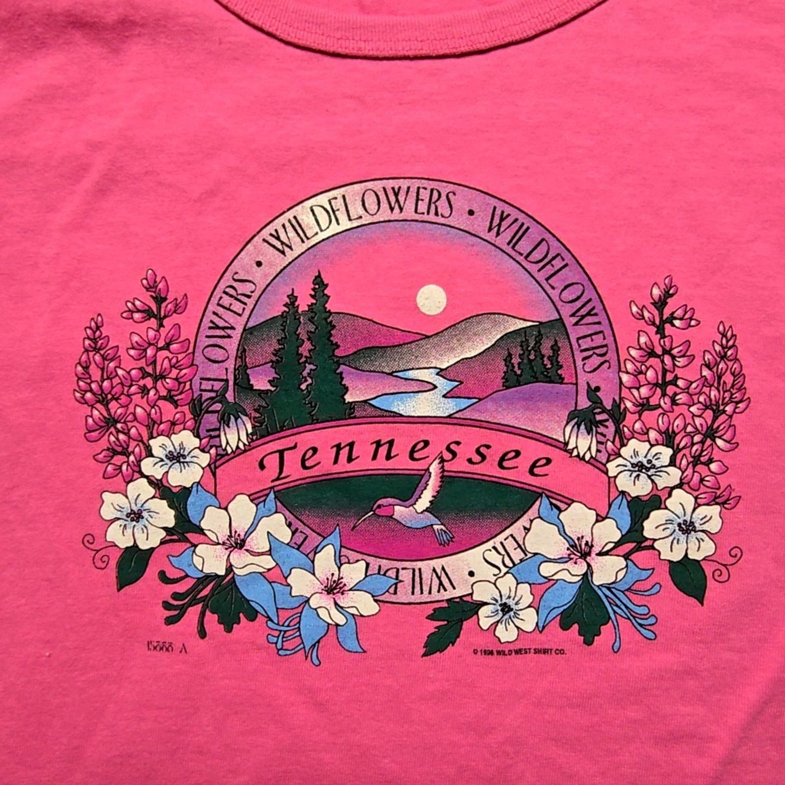 Anvil Vintage Tennessee Wildflowers Tank Pink M Floral Graphic Size M / US 6-8 / IT 42-44 - 2 Thumbnail