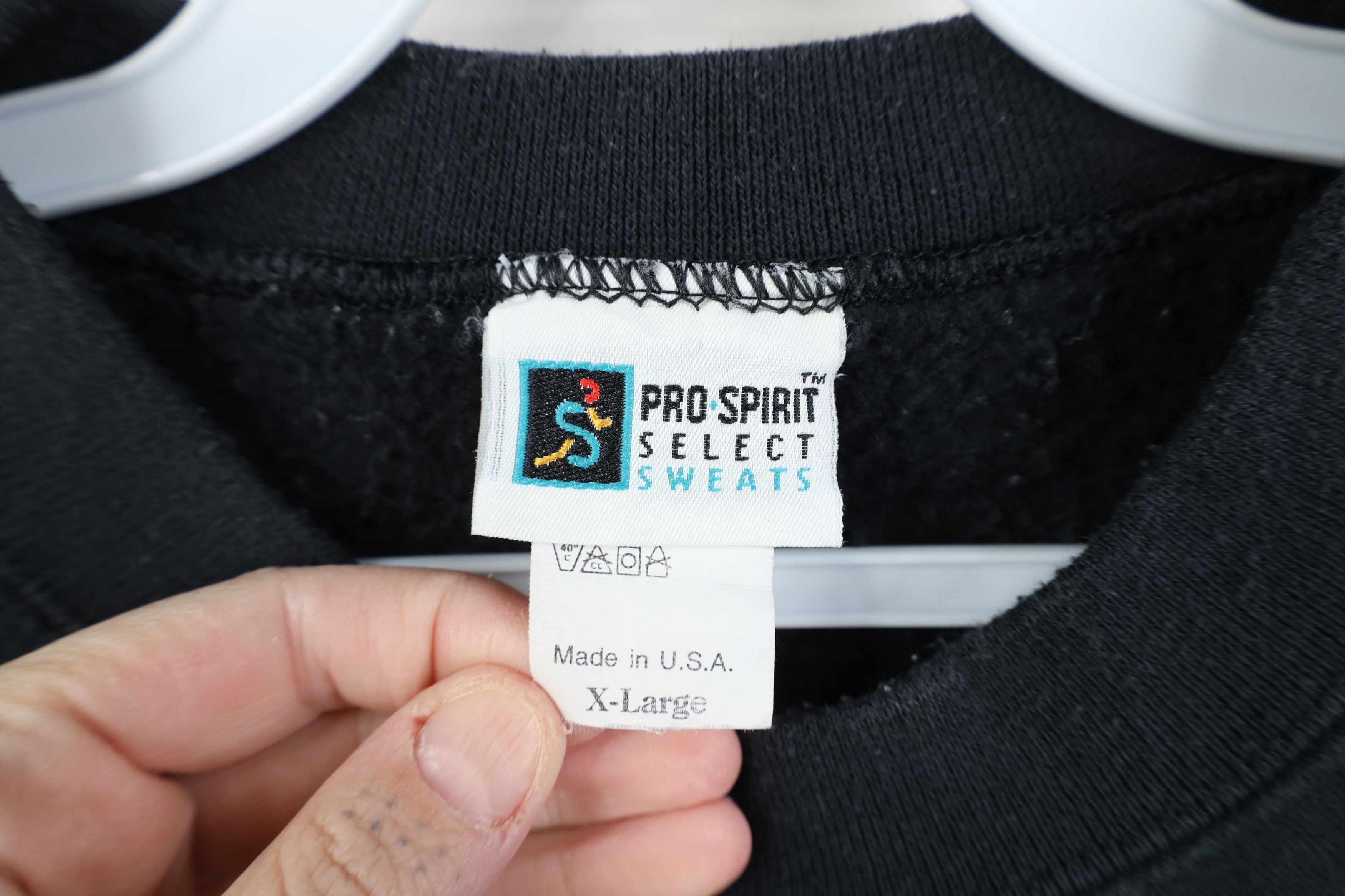 Vintage Vintage 90s Streetwear Blank Crewneck Sweatshirt Black USA Size XL / US 12-14 / IT 48-50 - 4 Thumbnail