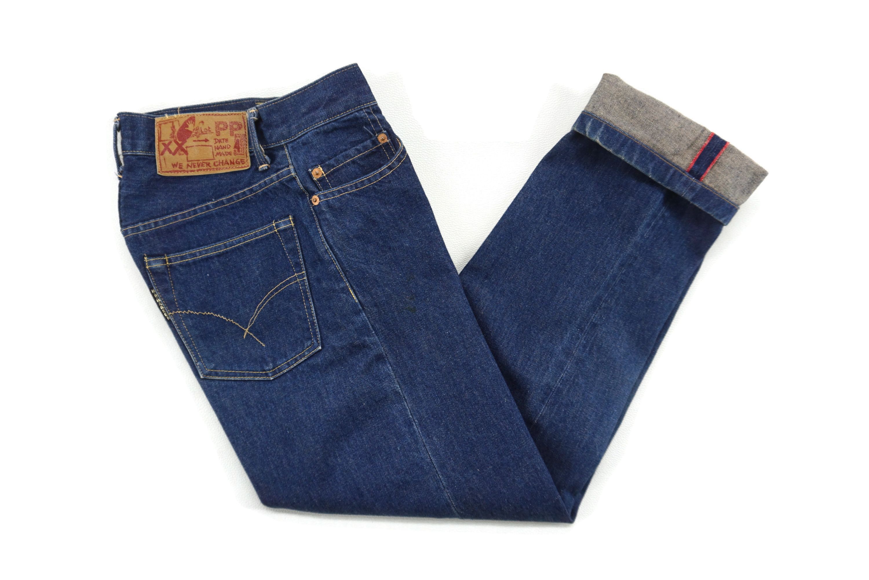 HOLLYWOOD RANCH MARKET HRM Hand Made Selvedge Jeans W26xL28 Blue Blue Ankle Denim Size 26" / US 2 / IT 38 - 4 Thumbnail