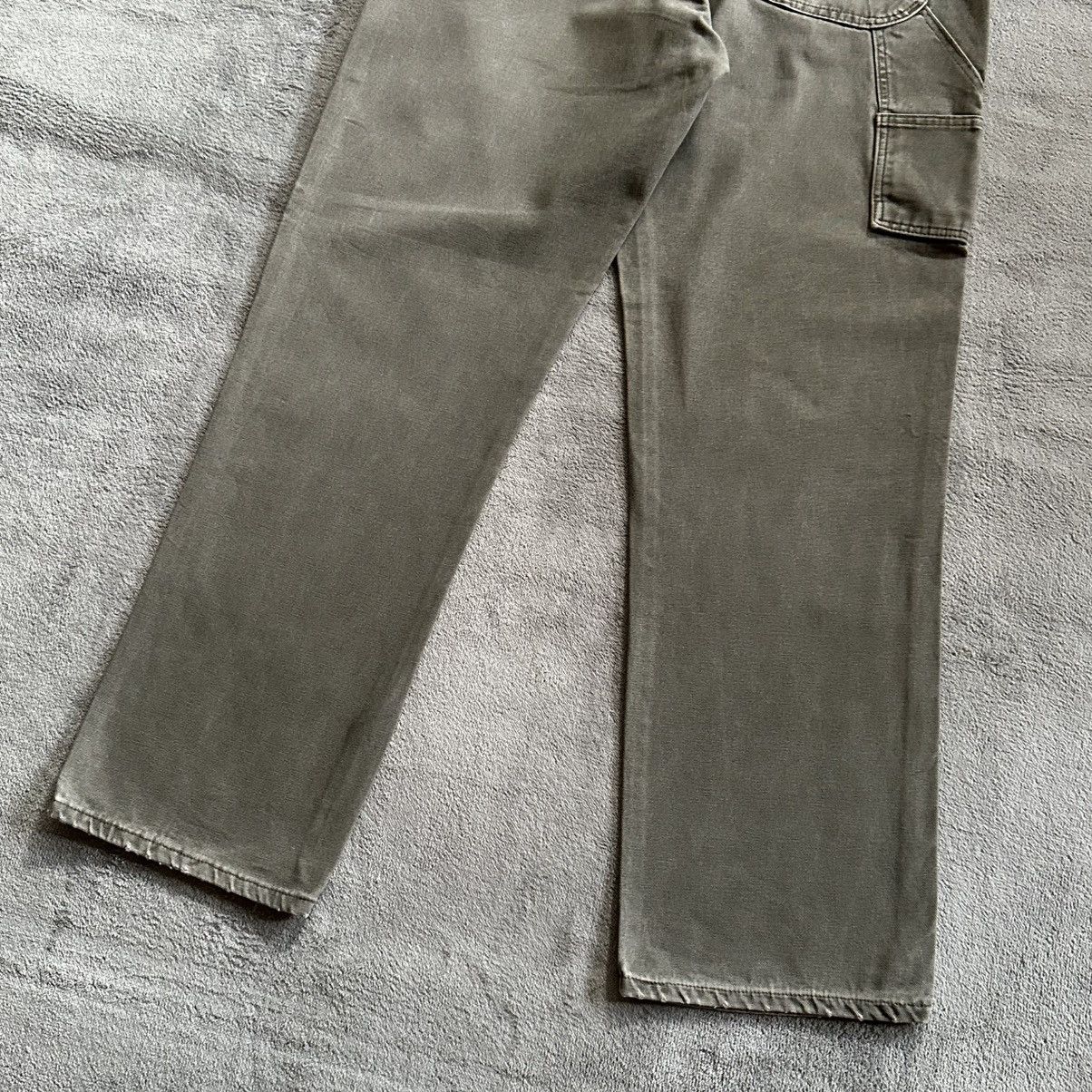 Carhartt × Dickies (36x33) Crazy Vintage Y2K Faded Dickies Carpenter Pants Moss Size US 36 / EU 52 - 16 Thumbnail