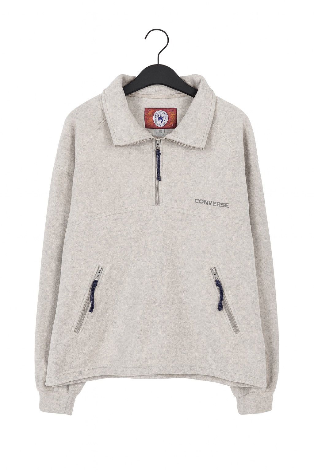 Converse Converse All Star Beige Fleece Pullover Half-Zip Jacket Size US M / EU 48-50 / 2 - 1 Thumbnail