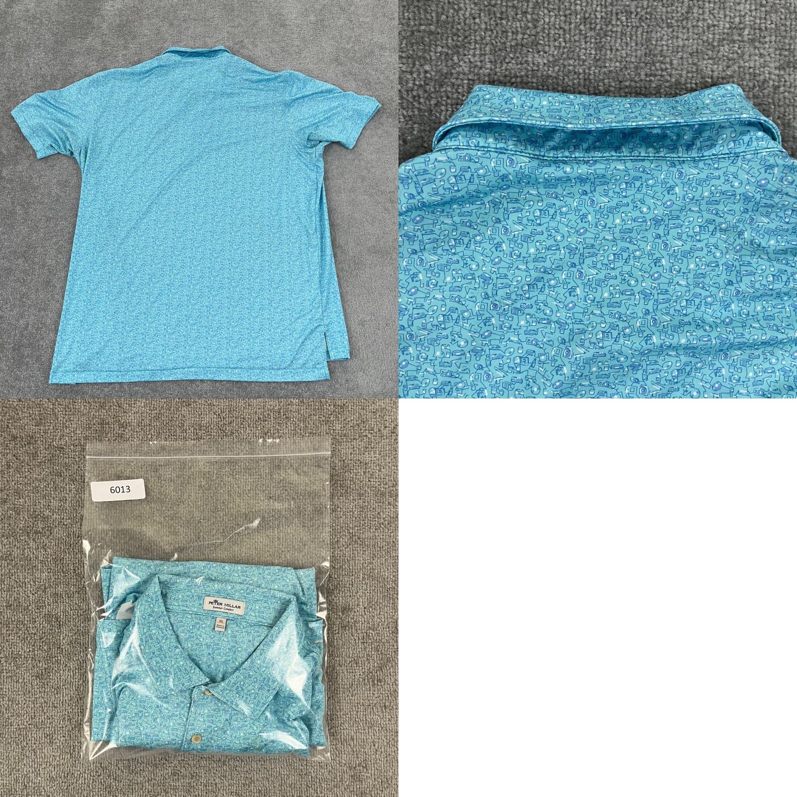 Peter Millar PETER MILLAR Polo Shirt Mens XL Blue Geometric Centenary Park Golf Size US XL / EU 56 / 4 - 8 Thumbnail