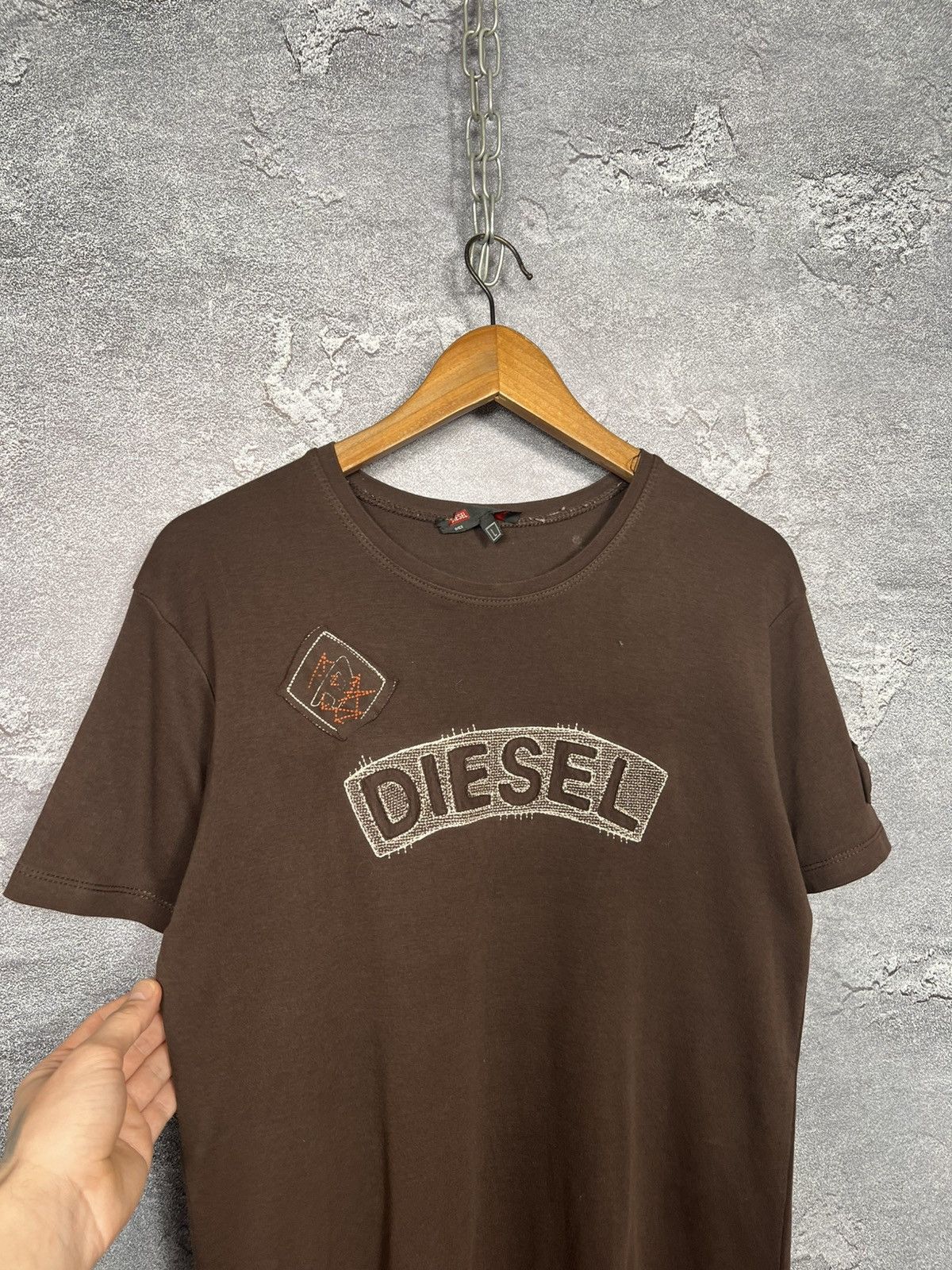 Diesel Vintage Diesel Big Logo Brown T-shirt Tee Size US L / EU 52-54 / 3 - 2 Thumbnail