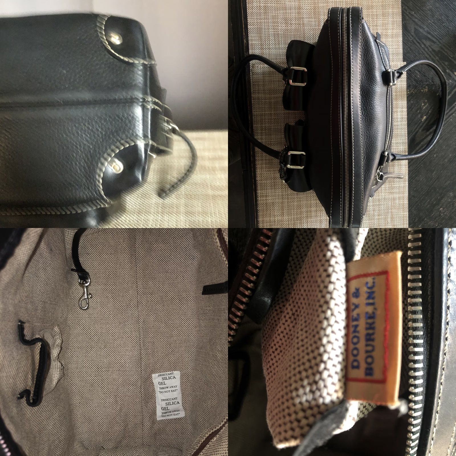 Dooney & Bourke VINTAGE Dooney & Bourke Anniversary Signature Satchel Handbag Pebble Black Leather Women Medium Size ONE SIZE - 10 Thumbnail