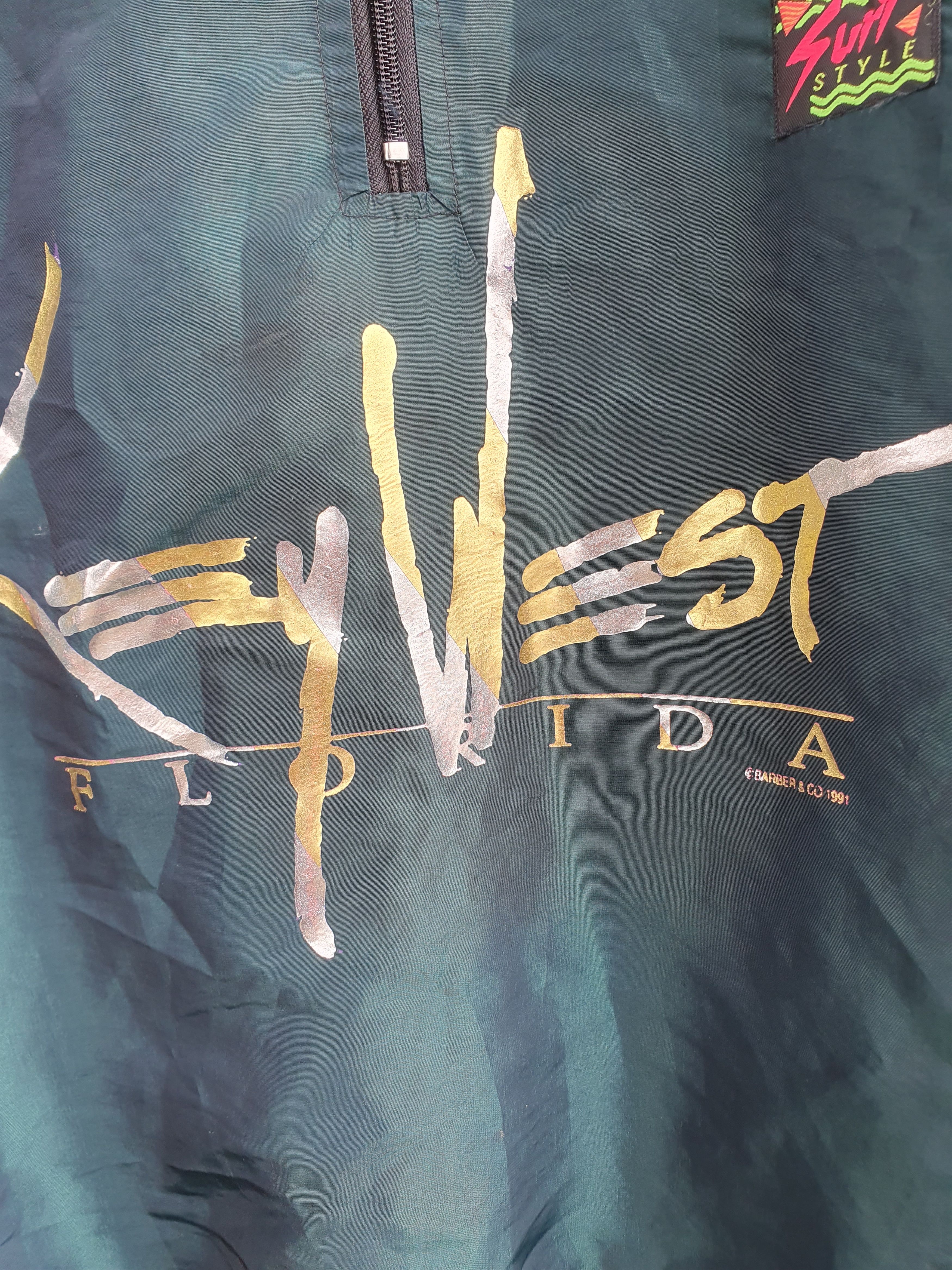 Vintage Surf Style Key West Florida Vtg 1991 1/4Zip Windbreaker L/XL Size US L / EU 52-54 / 3 - 2 Thumbnail