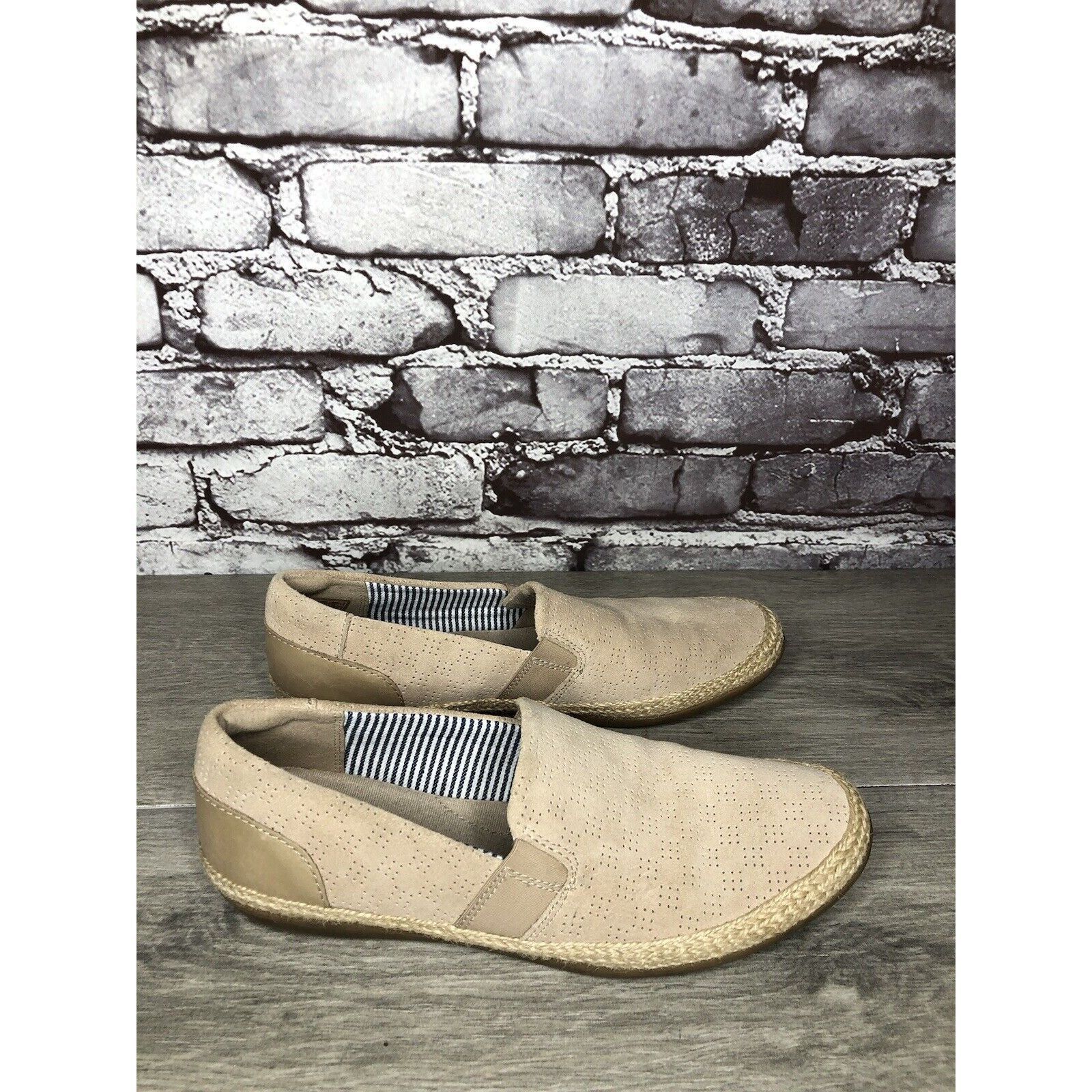 Clarks Clarks Danelly Sky Blush Pink Suede Perforated Espadrilles S Size US 7 / IT 37 - 3 Thumbnail