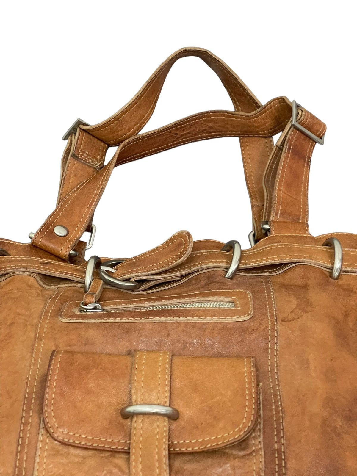 Japanese Brand Full Leather Vtg Via Republica Italy Shoulder Bag 4🟩 Size ONE SIZE - 9 Thumbnail