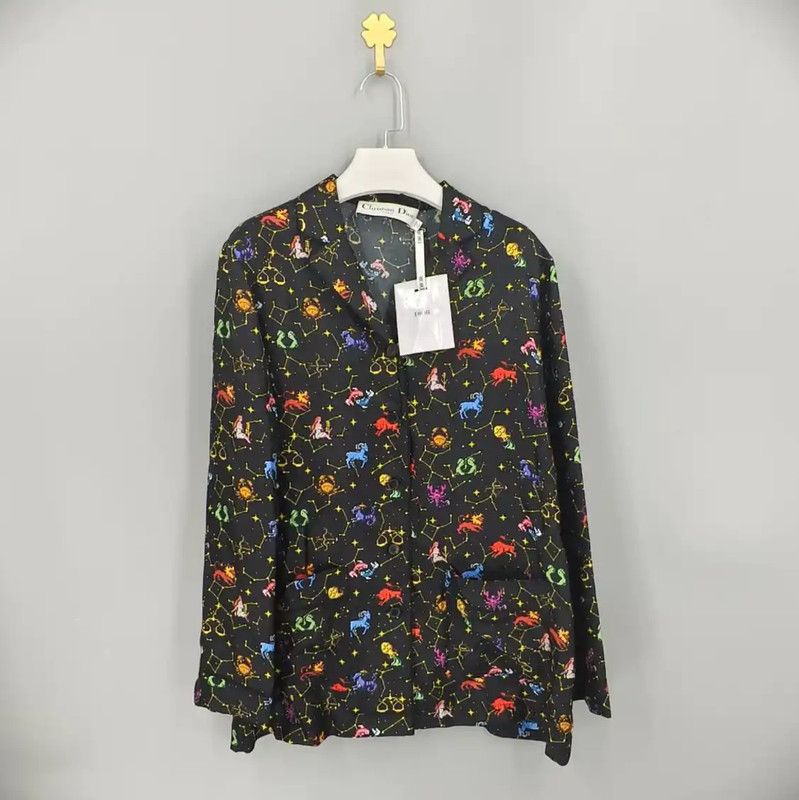 Dior Dior Black Women's Shirt with Colorful Print 0089 Size S / US 4 / IT 40 - 1 Thumbnail
