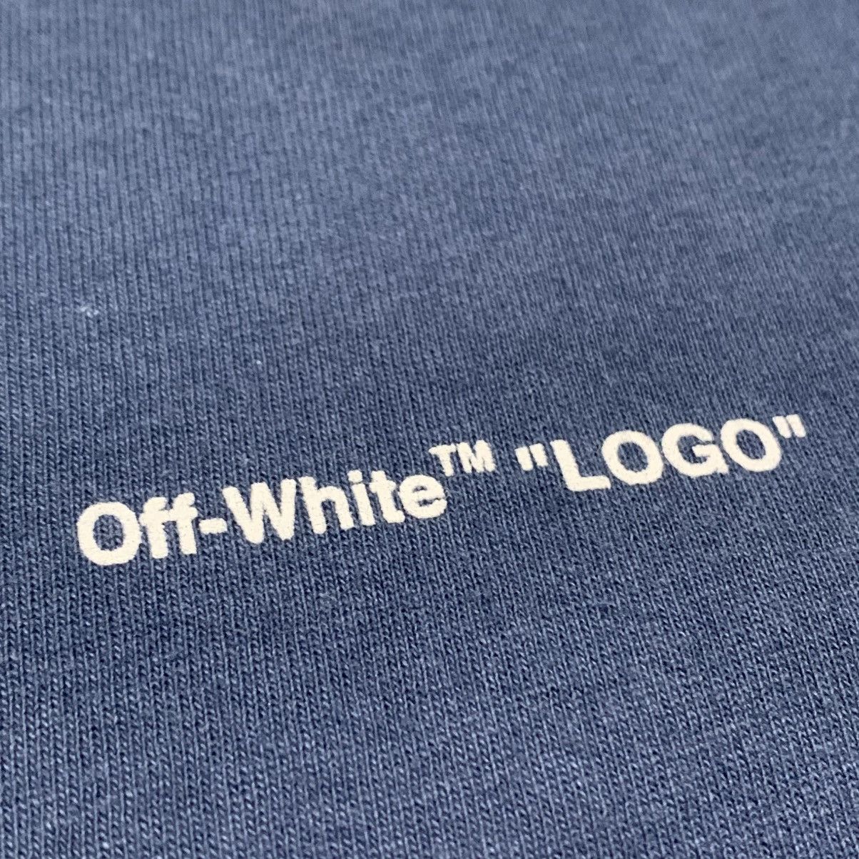 Off-White Off White Medium Logo Blue Tee Virgil Abloh Size US M / EU 48-50 / 2 - 4 Thumbnail