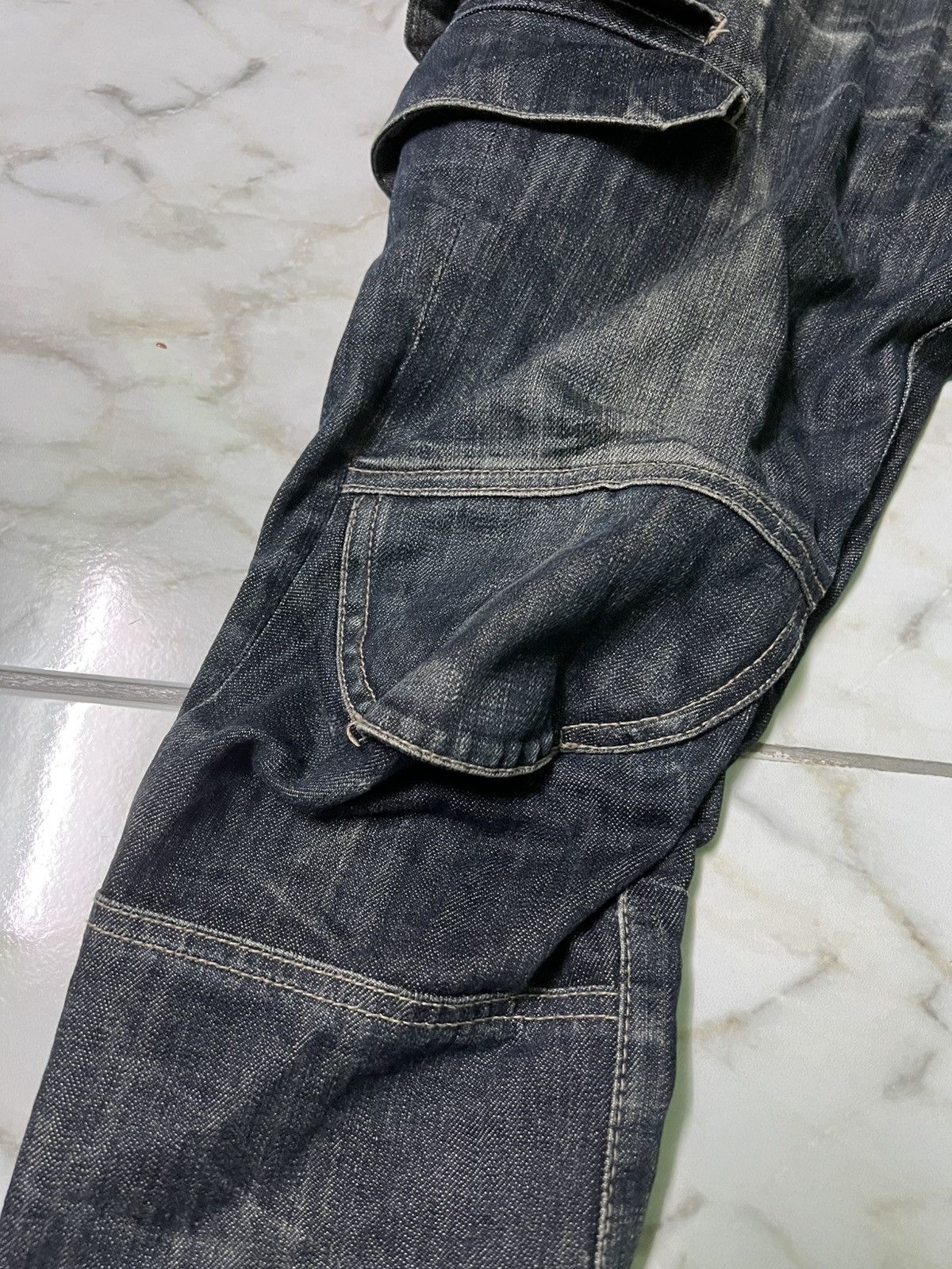 Japanese Brand × PPFM 💥DOUBLE WAIST💥PPFM MULTIPOCKET DISTRESS PUNK JEAN Size US 31 - 6 Thumbnail