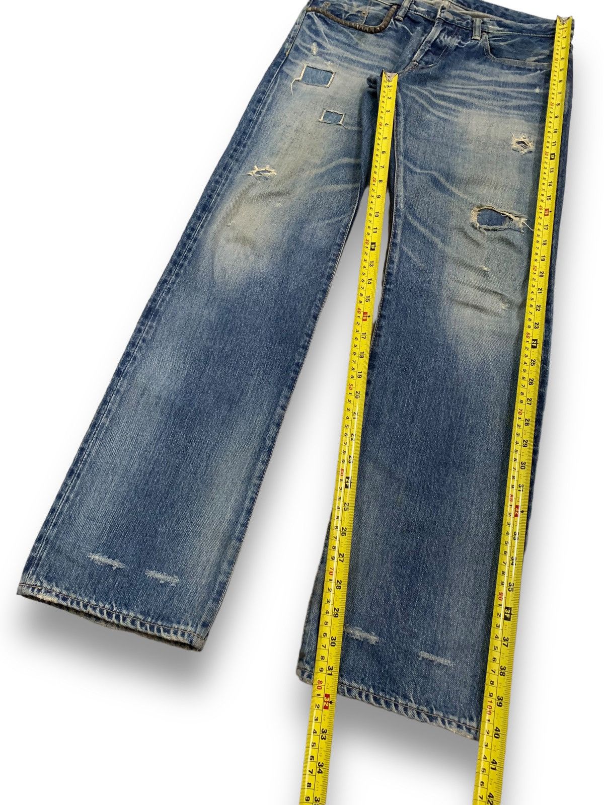 Hysteric Glamour Vintage Hysteric Glamour Selvedge Studded Distressed Jeans Size US 31 - 17 Thumbnail