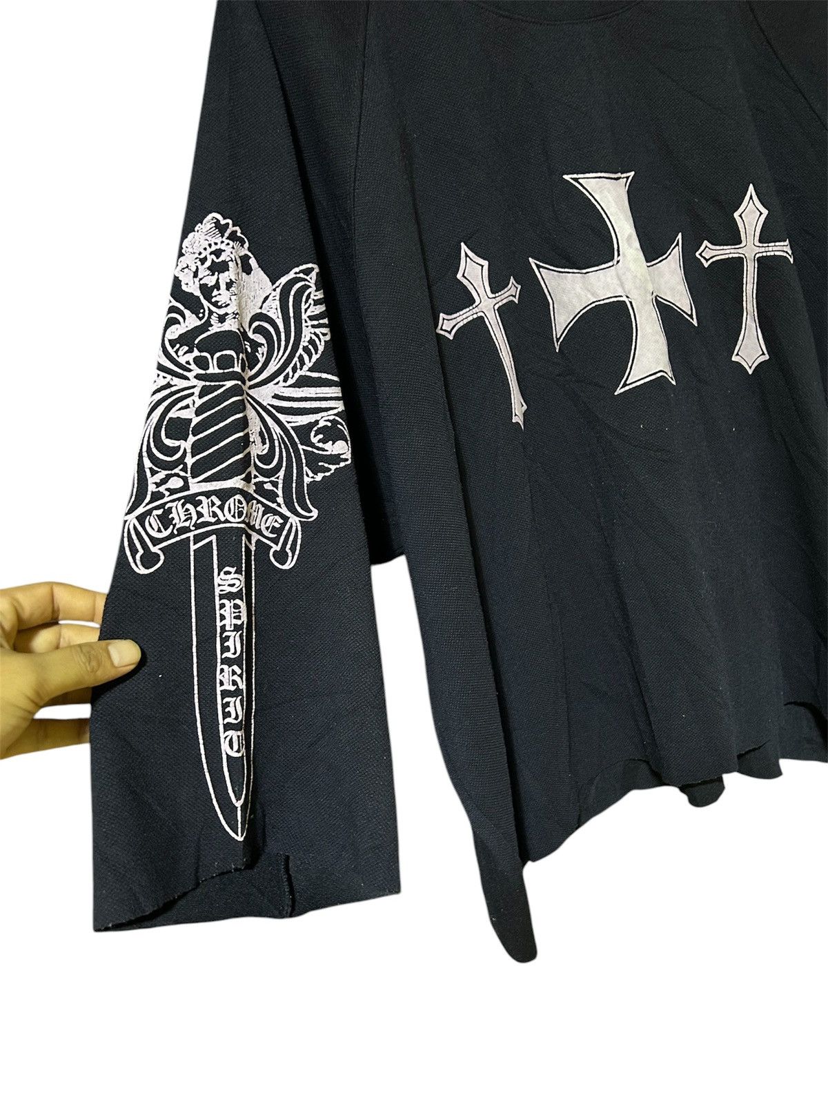 Beauty Beast × Japanese Brand 💥 RARE TOMBOY BIG CROSS CROPS SHIRT Size US XXL / EU 58 / 5 - 4 Thumbnail