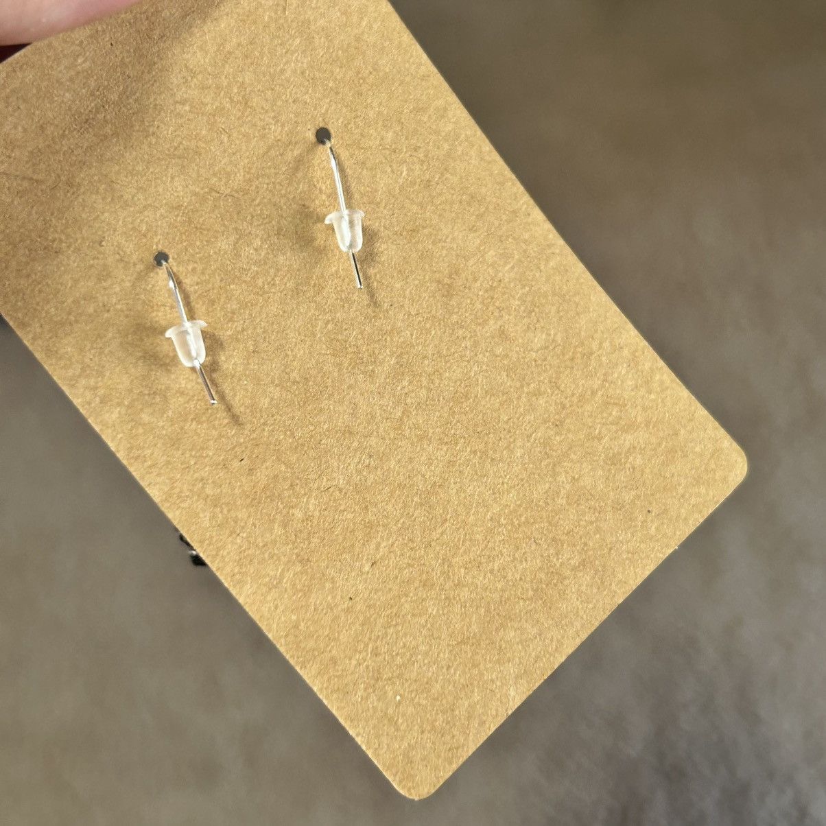 Handmade Handcrafted elegant vintage bead cat eye glass earrings Size ONE SIZE - 4 Thumbnail