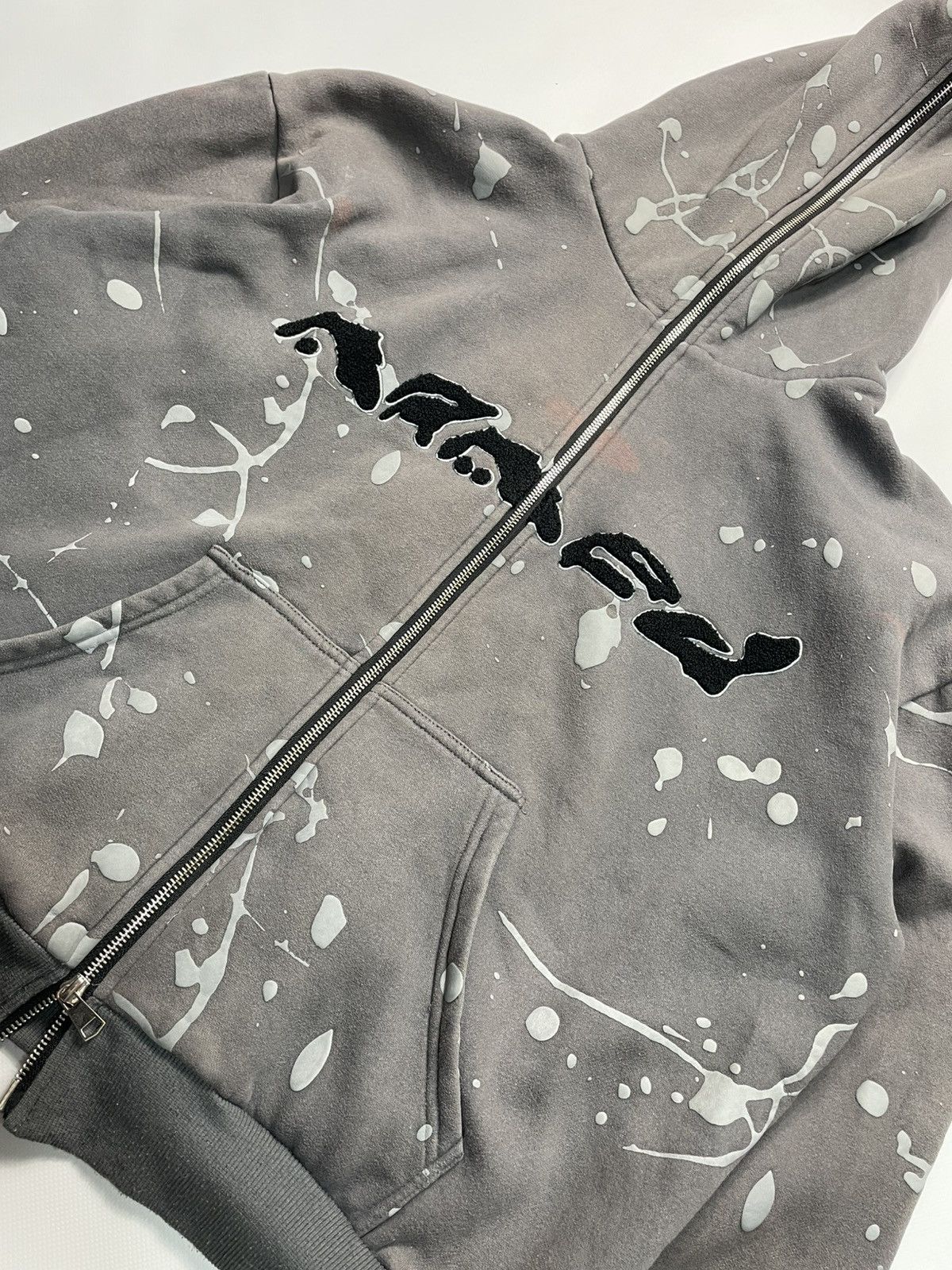 Japanese Brand Named Collective Wkshp Y2K Oversized Charcoal Zip Hoodie S/M Size US M / EU 48-50 / 2 - 5 Thumbnail