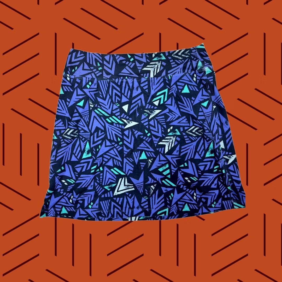 Patagonia VINTAGE Patagonia Morning Glory Geometric Print Stretch Mini Pull On Skirt Size Small Size 28" / US 6 / IT 42 - 1 Thumbnail