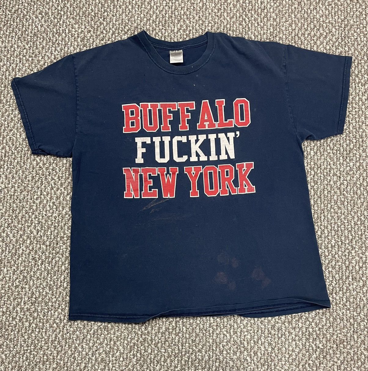 Vintage Vintage Buffalo Fuckin New York Sports Promo Bleed Blue Red Size US XL / EU 56 / 4 - 1 Thumbnail
