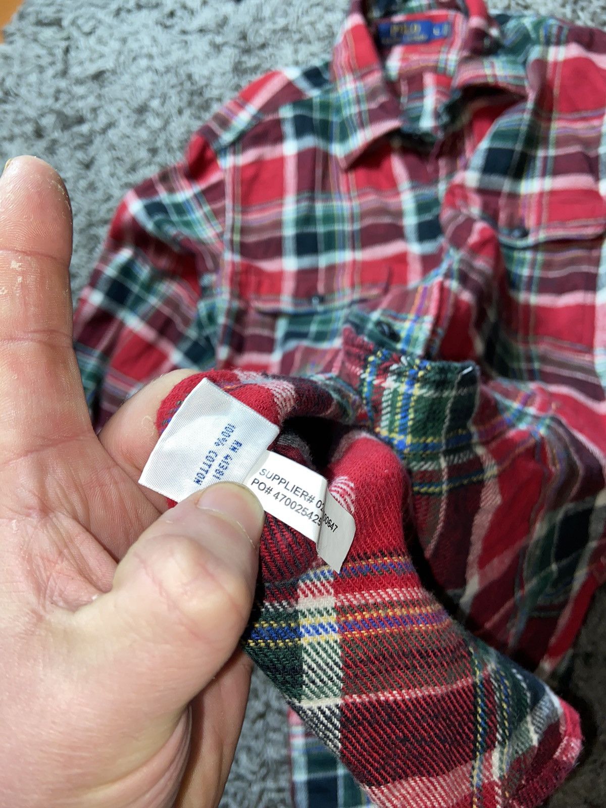 Flannel × Polo Ralph Lauren × Vintage RALPH LAUREN VINTAGE RED FLANNEL SHIRT USA STYLE Size US L / EU 52-54 / 3 - 5 Thumbnail