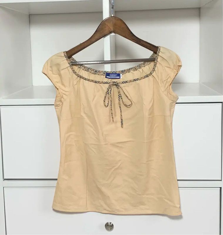 Burberry Burberry Yellow Cotton Top for Women Size M / US 6-8 / IT 42-44 - 1 Thumbnail