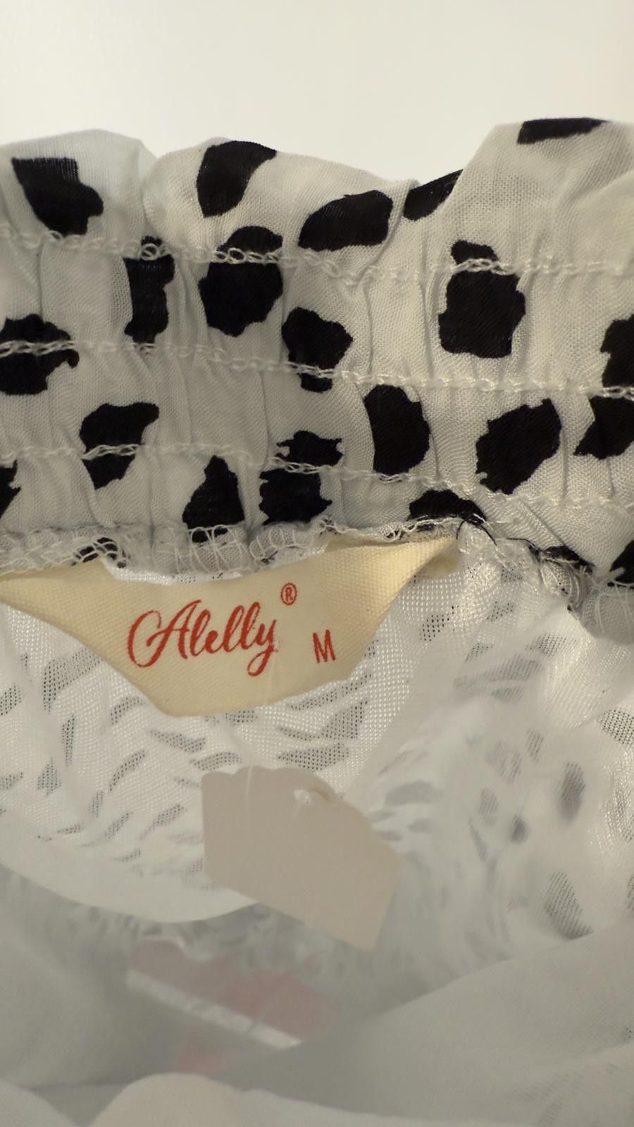 Other Alely Women's Black and White Polka Dot Skirt, Size M Size 32" / US 10 / IT 46 - 3 Thumbnail