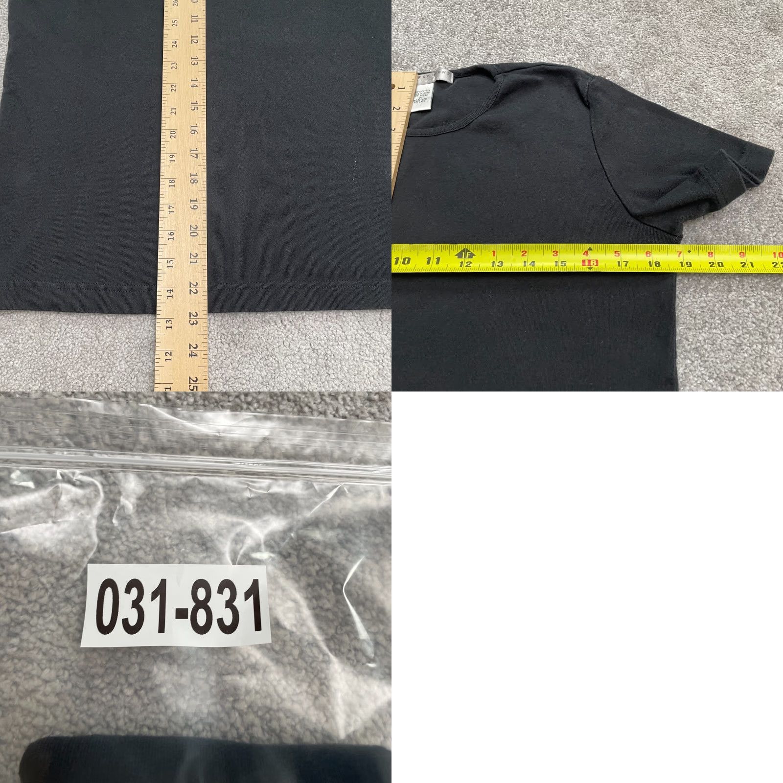 Geoffrey Beene Geoffrey Beene Basic T-Shirt Womens M Black Short Sleeve Crew Neck Cotton Size M / US 6-8 / IT 42-44 - 8 Thumbnail
