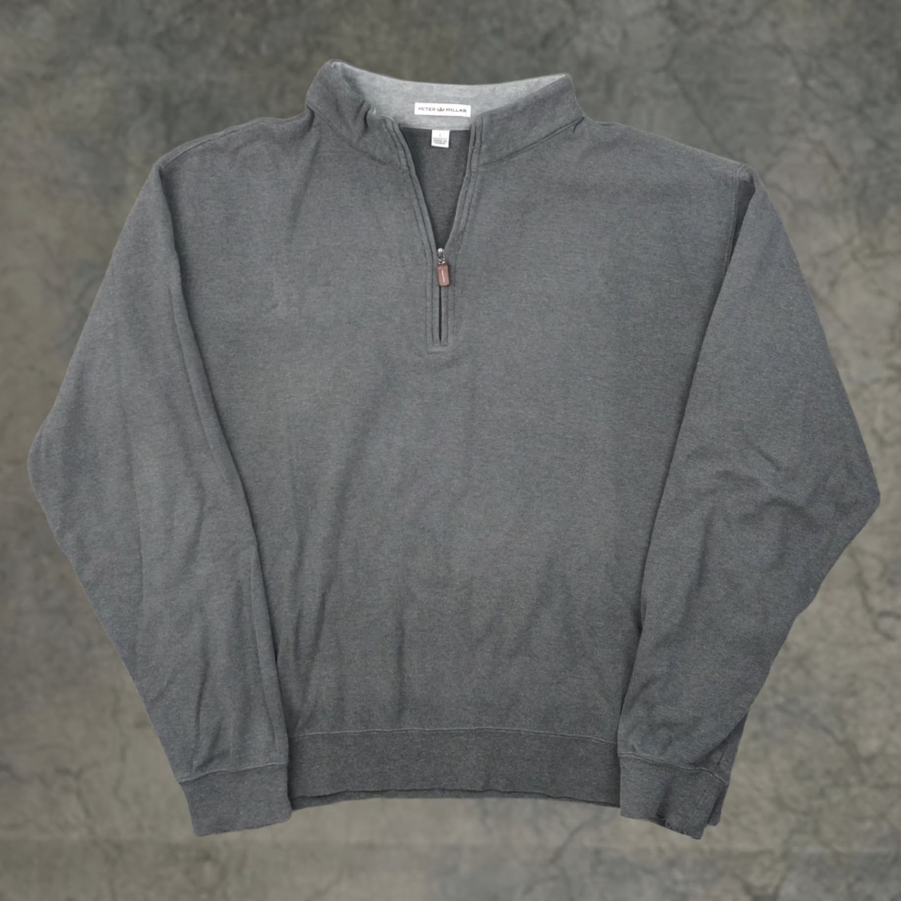 Peter Millar Peter Millar Cotton 1/4 Zip Mens Large Gray Long Sleeve Pullover Sweatshirt Vintage Size US L / EU 52-54 / 3 - 1 Thumbnail