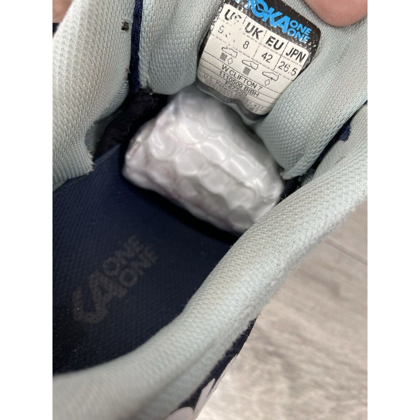 Hoka Hoka One One Womens Clifton 7 1110509 BIBH Blue Running Shoe Size US 9.5 / IT 39.5 - 23 Thumbnail