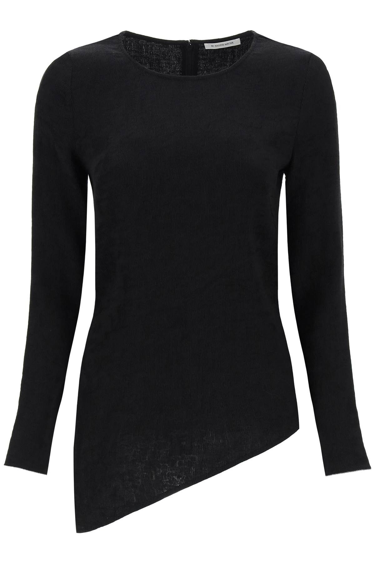 image of By Malene Birger Simone Asymmetric Blouse in Black, Women's (Size Medium)