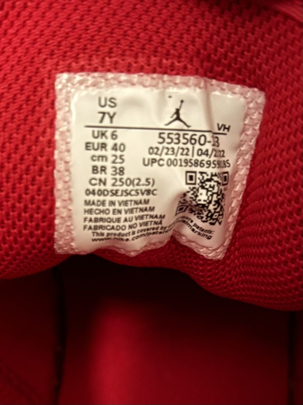 Jordan Brand × Nike Air Jordan 1 Low White/Gym Red-Black Size US 7 / EU 40 - 6 Thumbnail