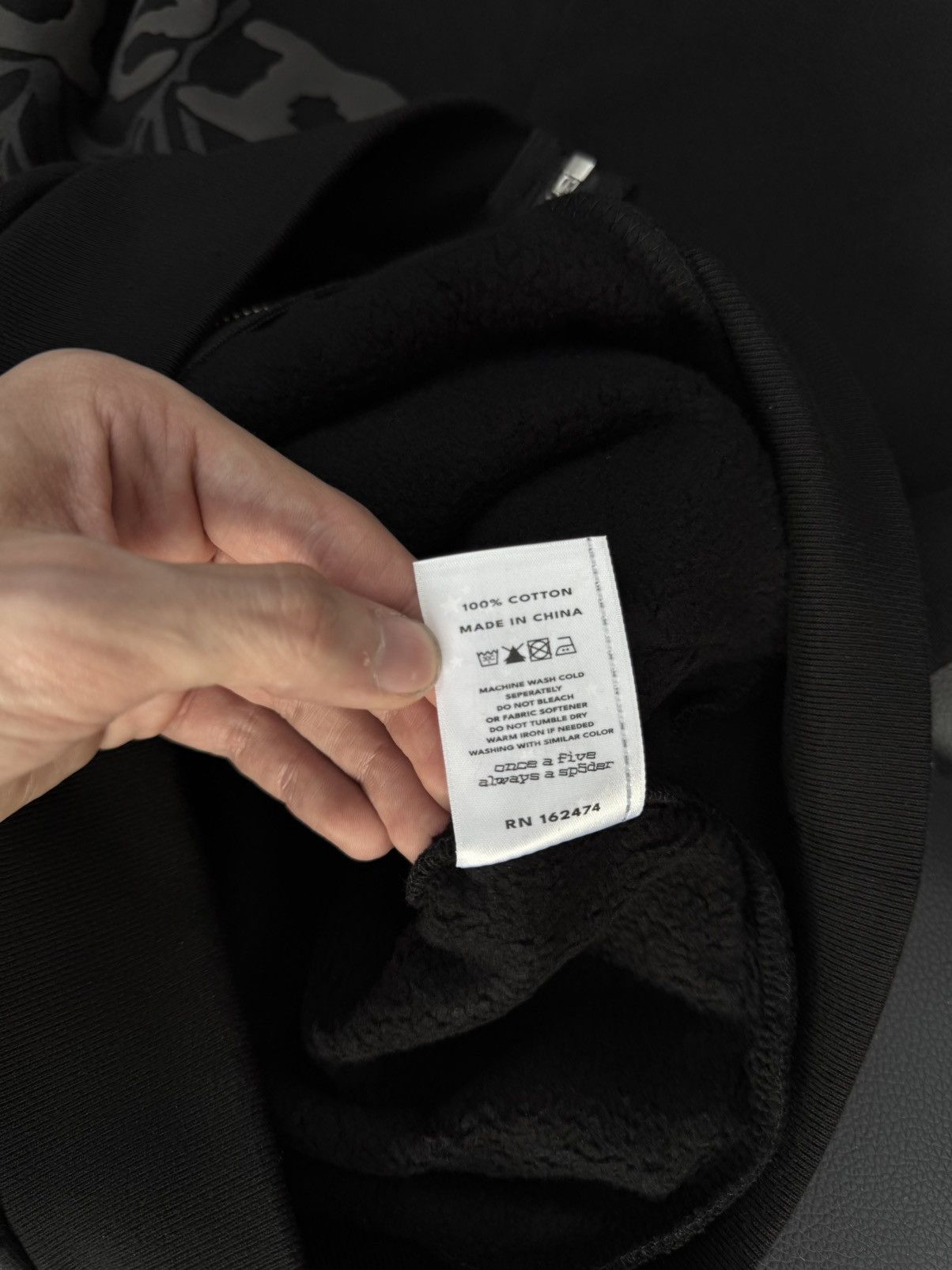 Sp5der Sp5der Worldwide Phantom Black Zip Up Hoodie XS (NEW Size US XS / EU 42 / 0 - 9 Thumbnail