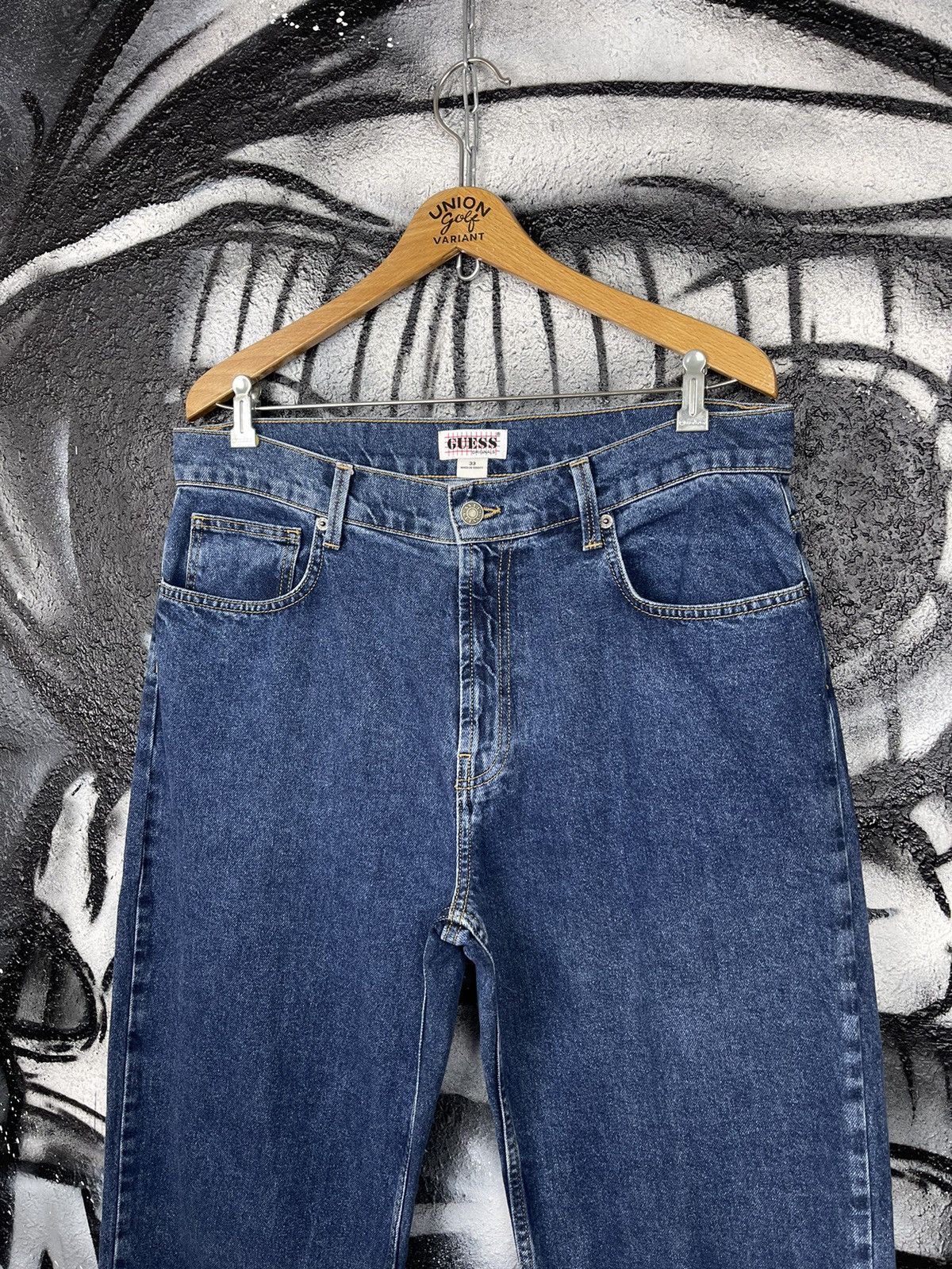 Guess Guess Vintage Washed Denim Relaxed Baggy Jeans Men’s Size 33 Size US 33 - 5 Thumbnail