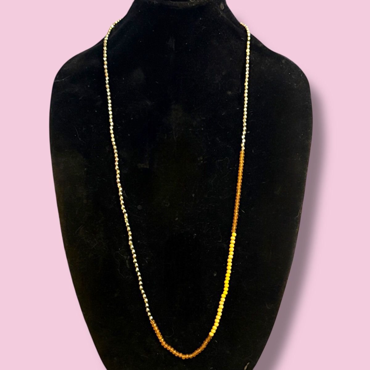 Other Long gold, yellow and orange bead necklace Size ONE SIZE - 1 Thumbnail