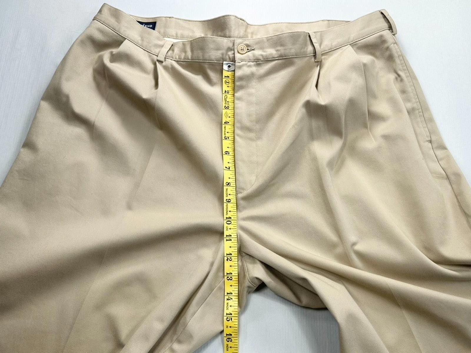 Lands' End Lands End 100% Cotton Pleated Long Chinos Brown Mens 42/34 Size US 42 / EU 58 - 4 Thumbnail