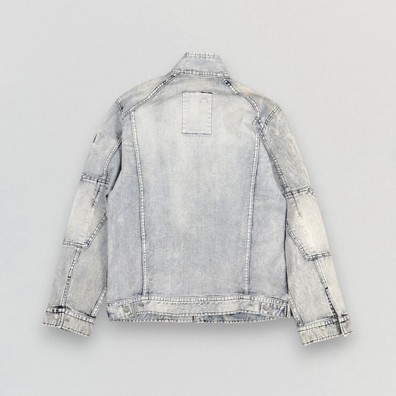 Japanese Brand Japanese Brand Blue Monster Faded Blue Denim Trucker Jacket Size US M / EU 48-50 / 2 - 2 Thumbnail